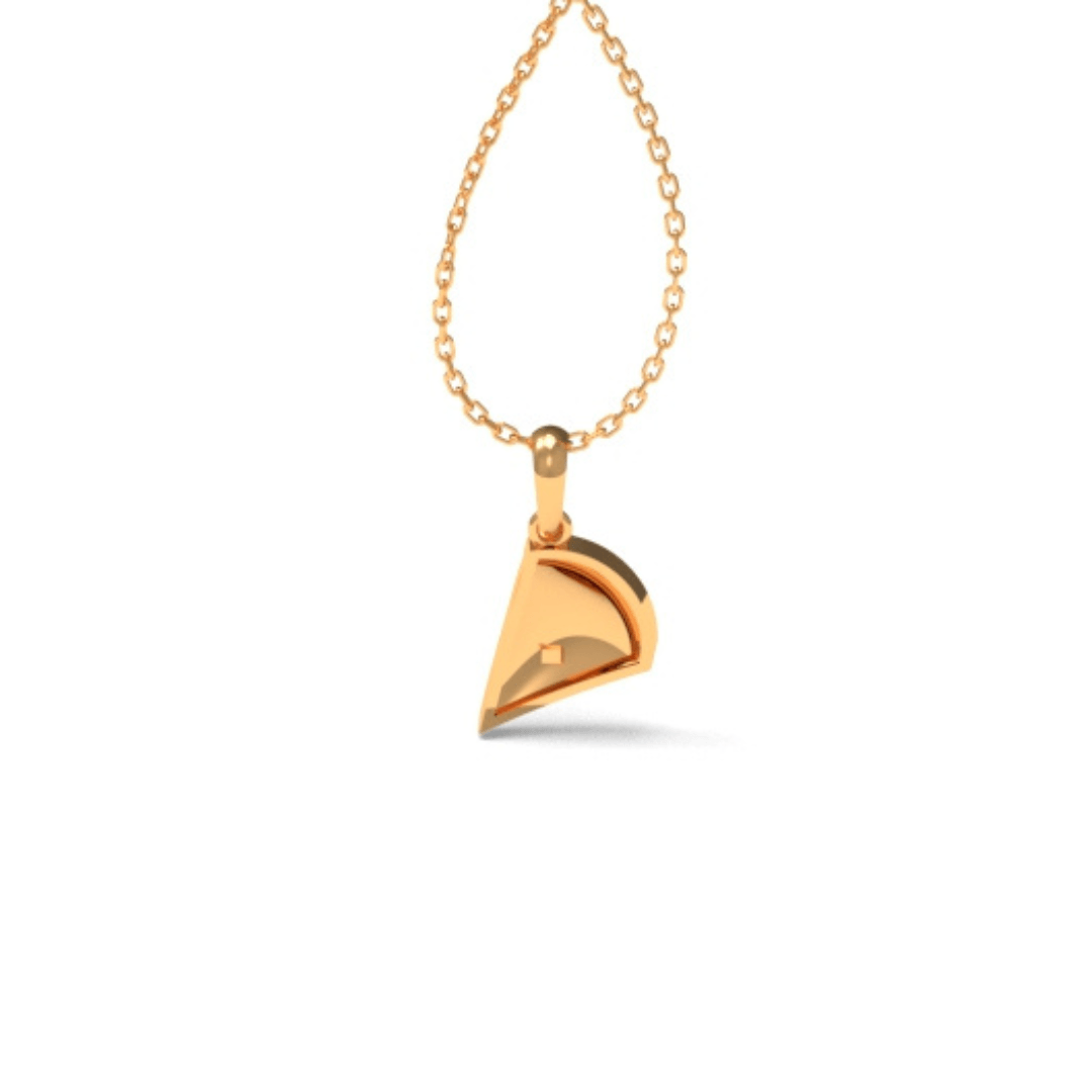 925 Sterling gold Slice of Love Kid's Pendant - Auory