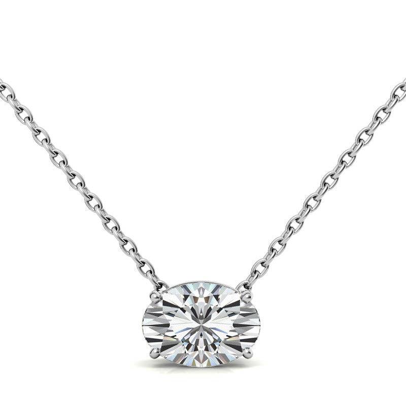 925 Sterling Silver Spark Solitaire Pendant AUS-663 - Auory