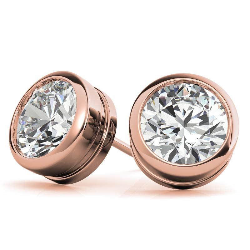 925 Sterling Silver Sparkling Solitaire Earring AUS-547 - Auory