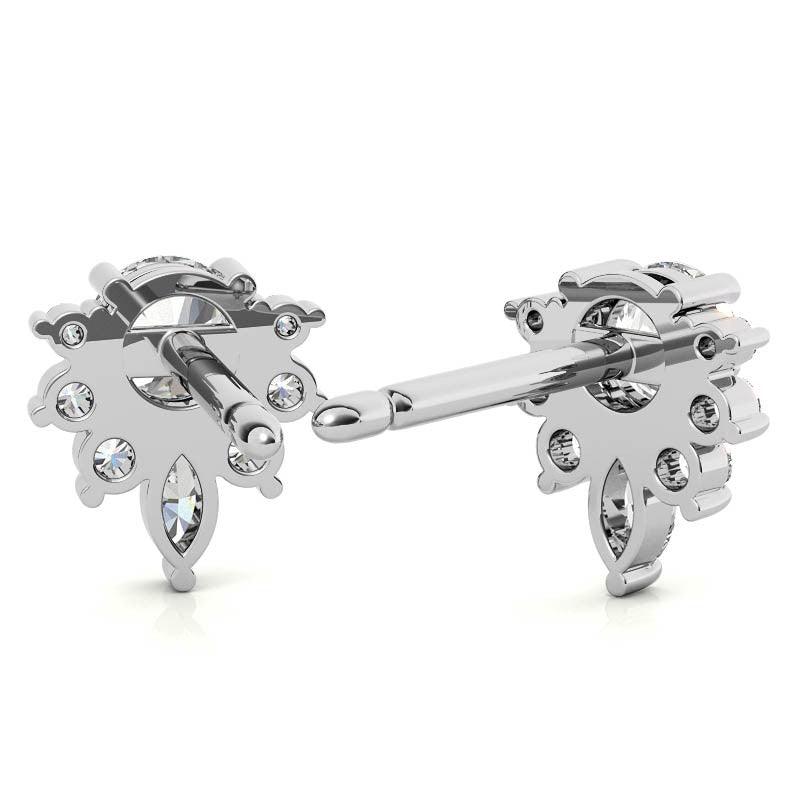 925 Sterling Silver Treasure Solitaire Earring AUS-572 - Auory