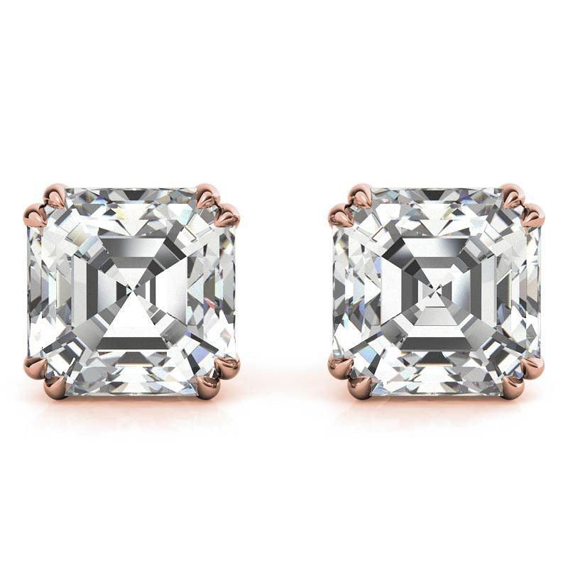 925 Sterling Silver Unmatched Elegance: Solitaire Princess-Cut Earring - Auory