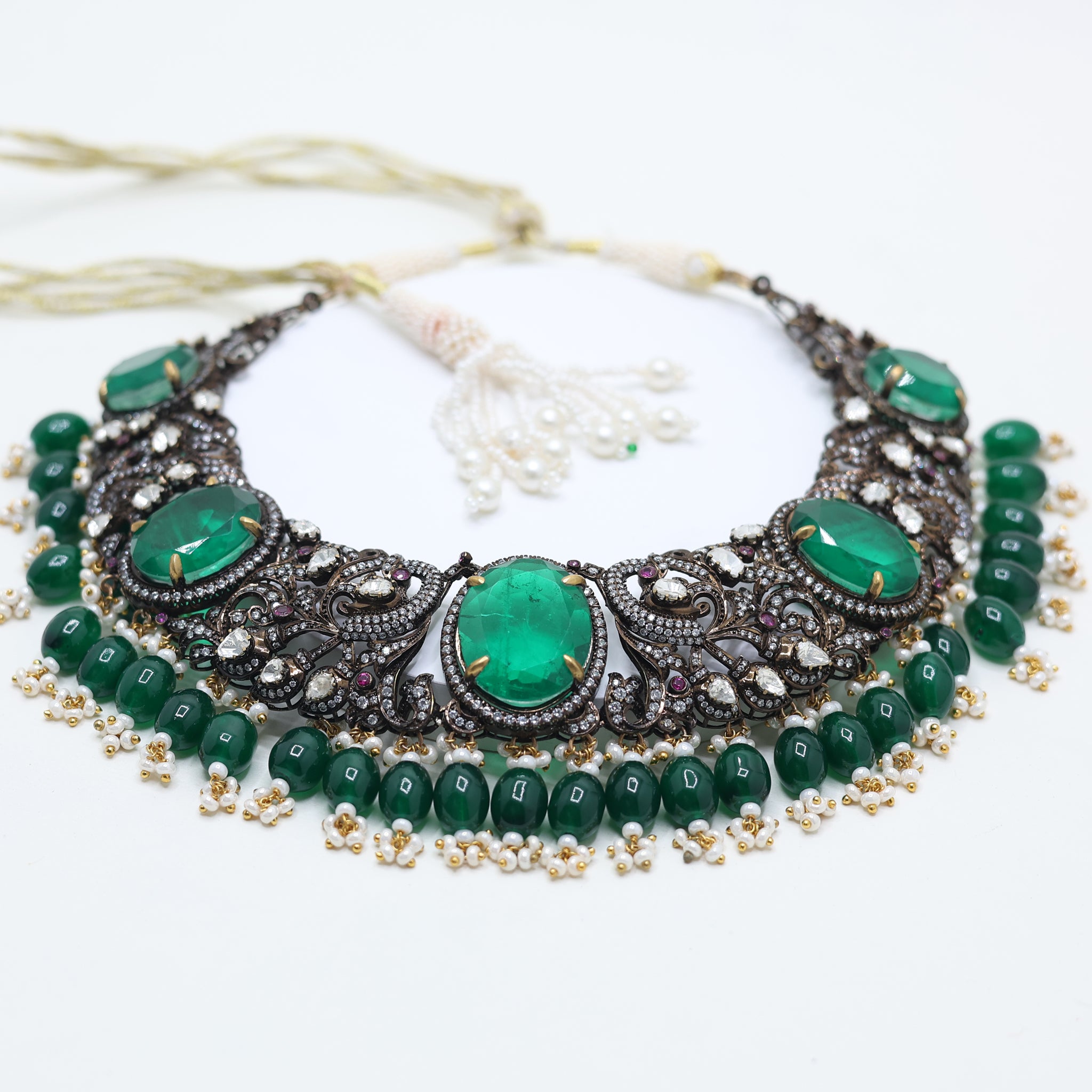 Antique Plated Vintage Kundan Necklace For Women