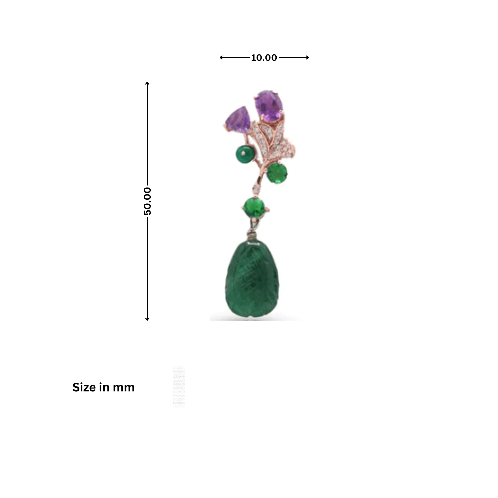 Emerald and Amethyst Elegance Earrings