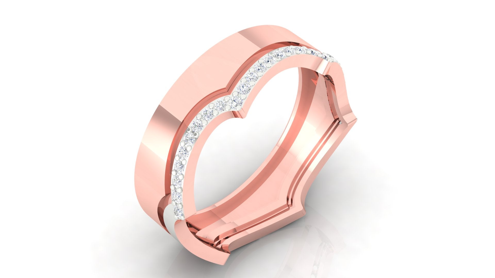 Crown Rose Gold Silver Adjustable Elegant Band For Couple