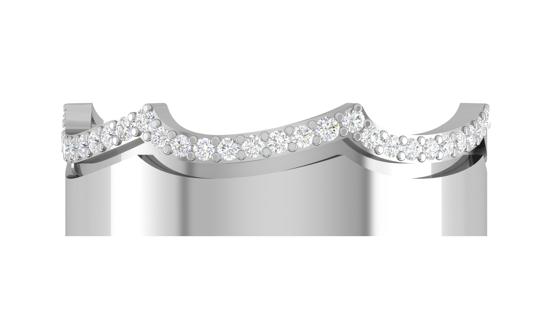 Crown White Gold Silver Adjustable Elegant Band For Couple