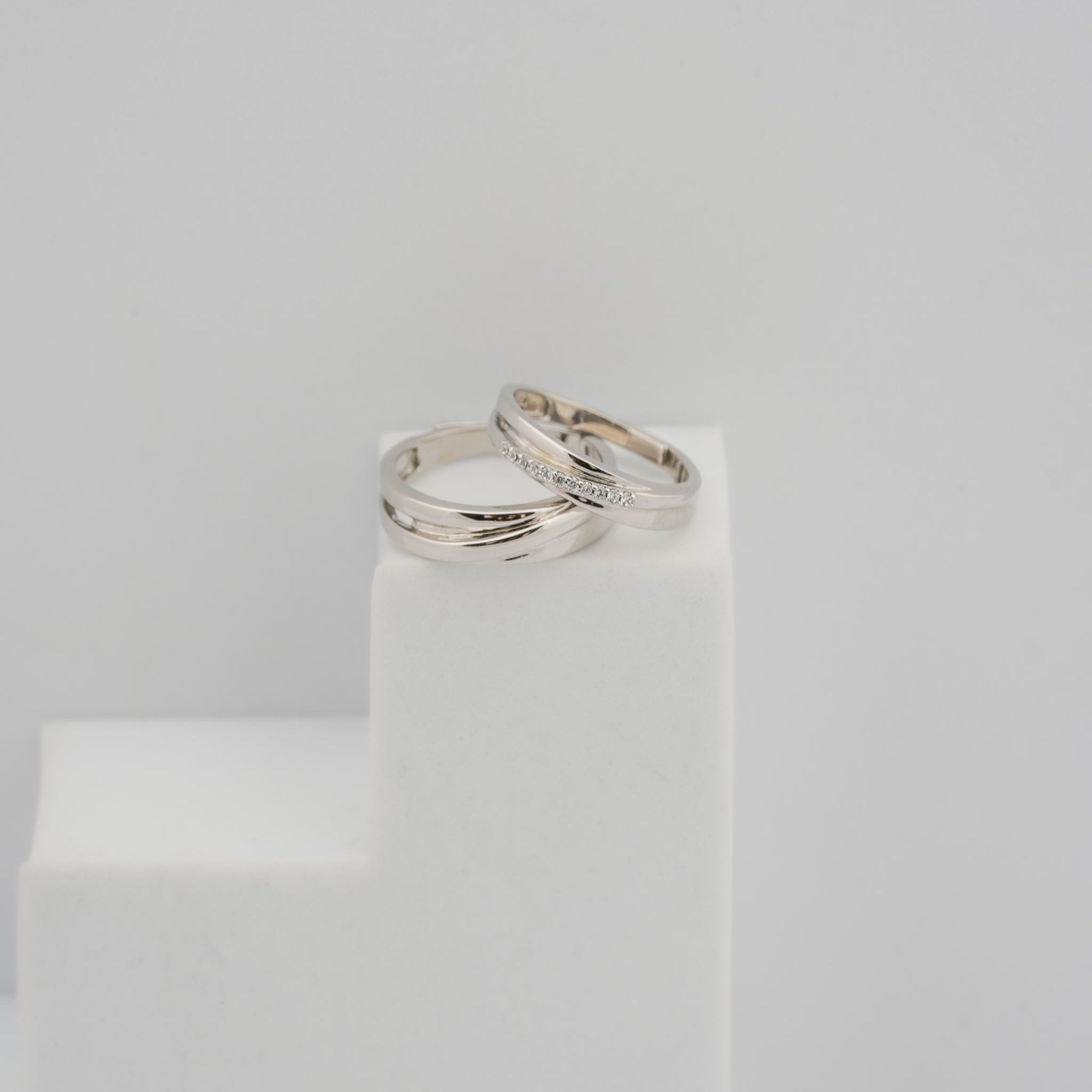 Silver Soulmate Couple Rings