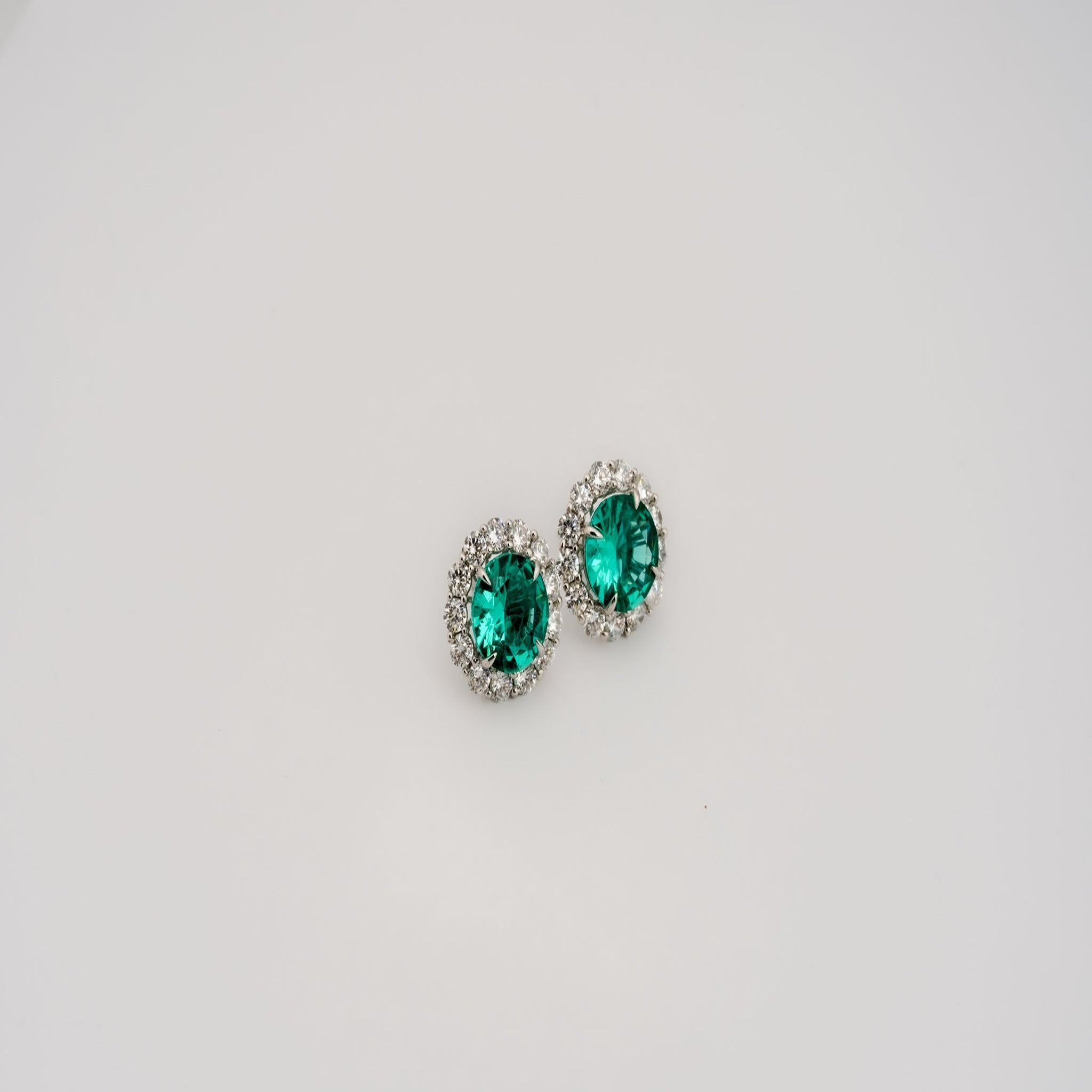 Aqua Spark Stud Earrings