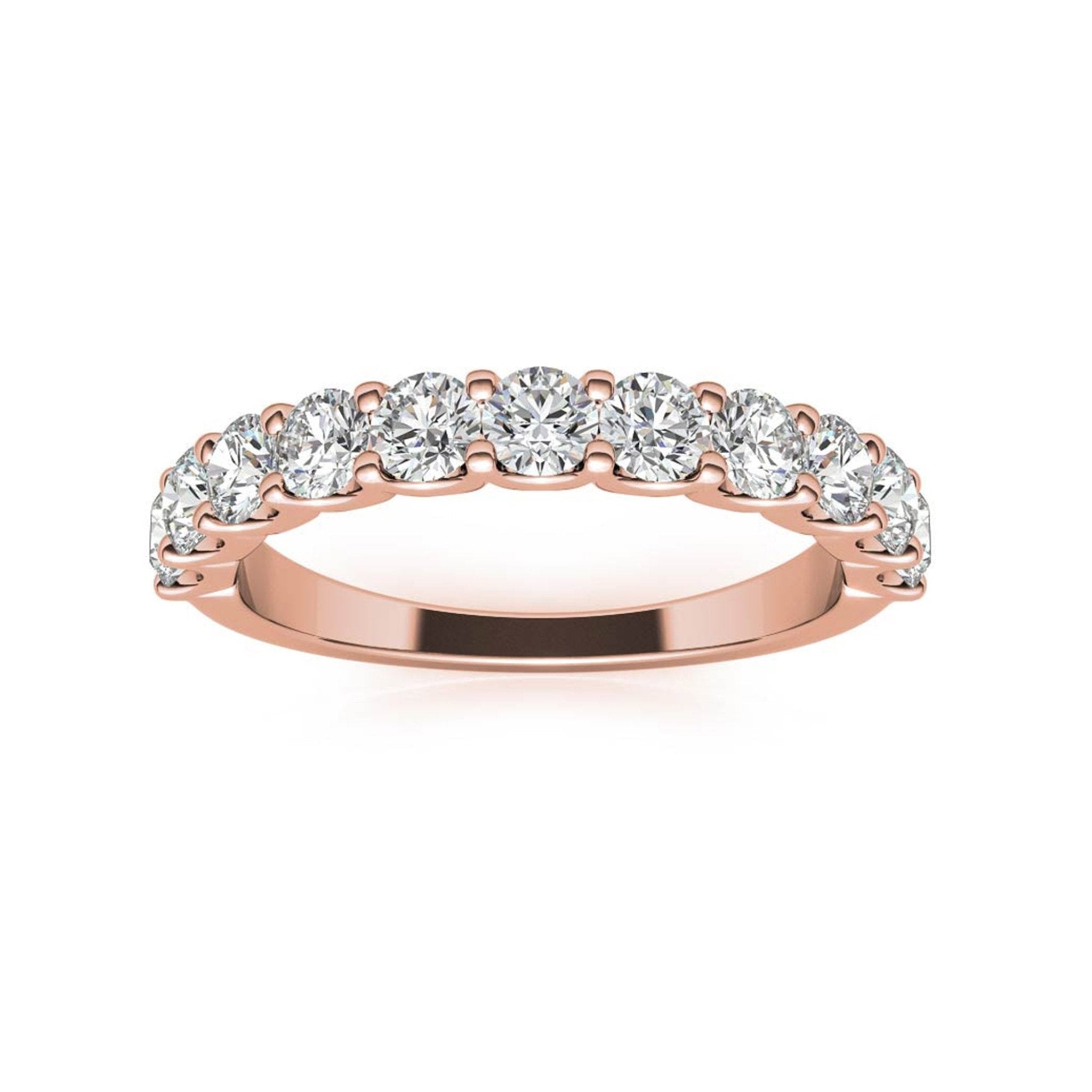 Rose Gold Silver Stunning Adjustable Half Circle Eternity Band For Women