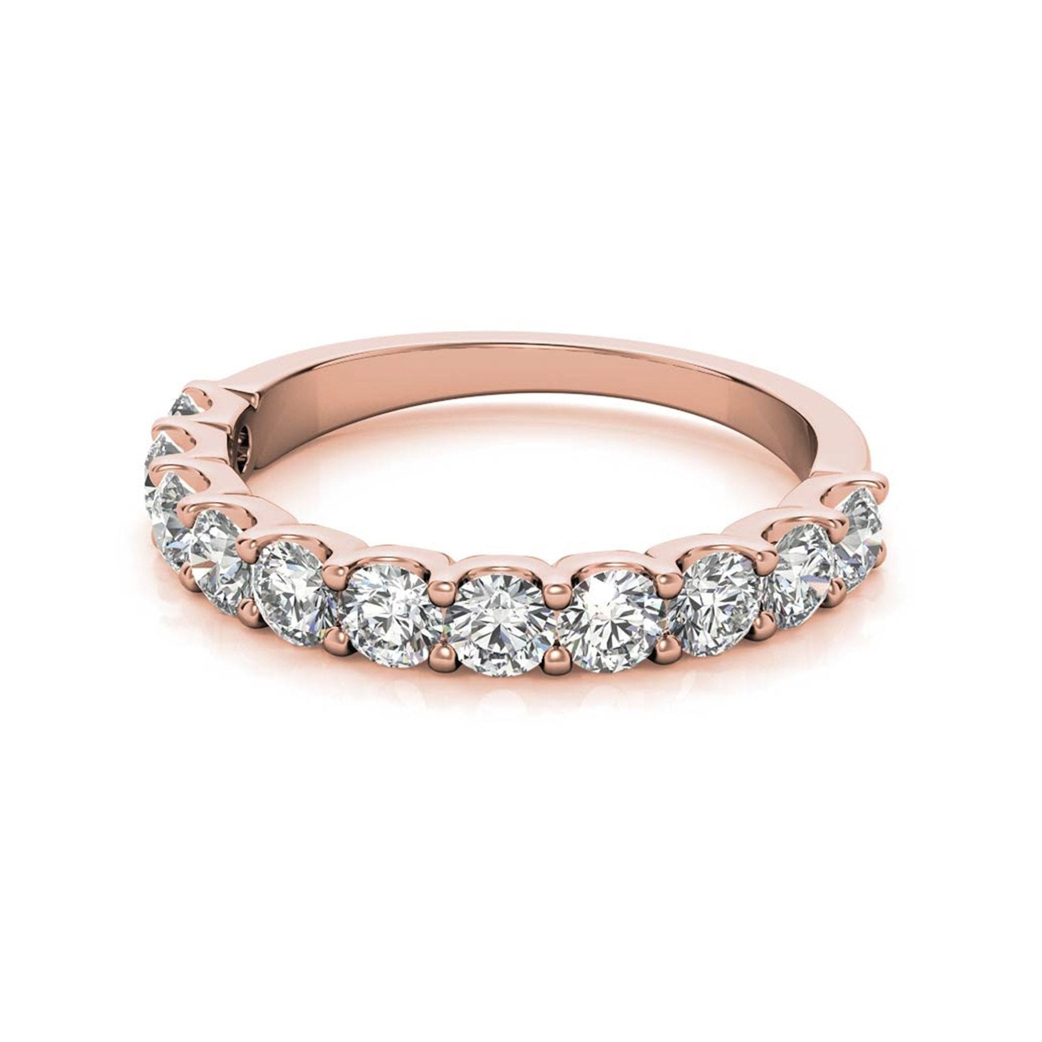 Rose Gold Silver Stunning Adjustable Half Circle Eternity Band For Women