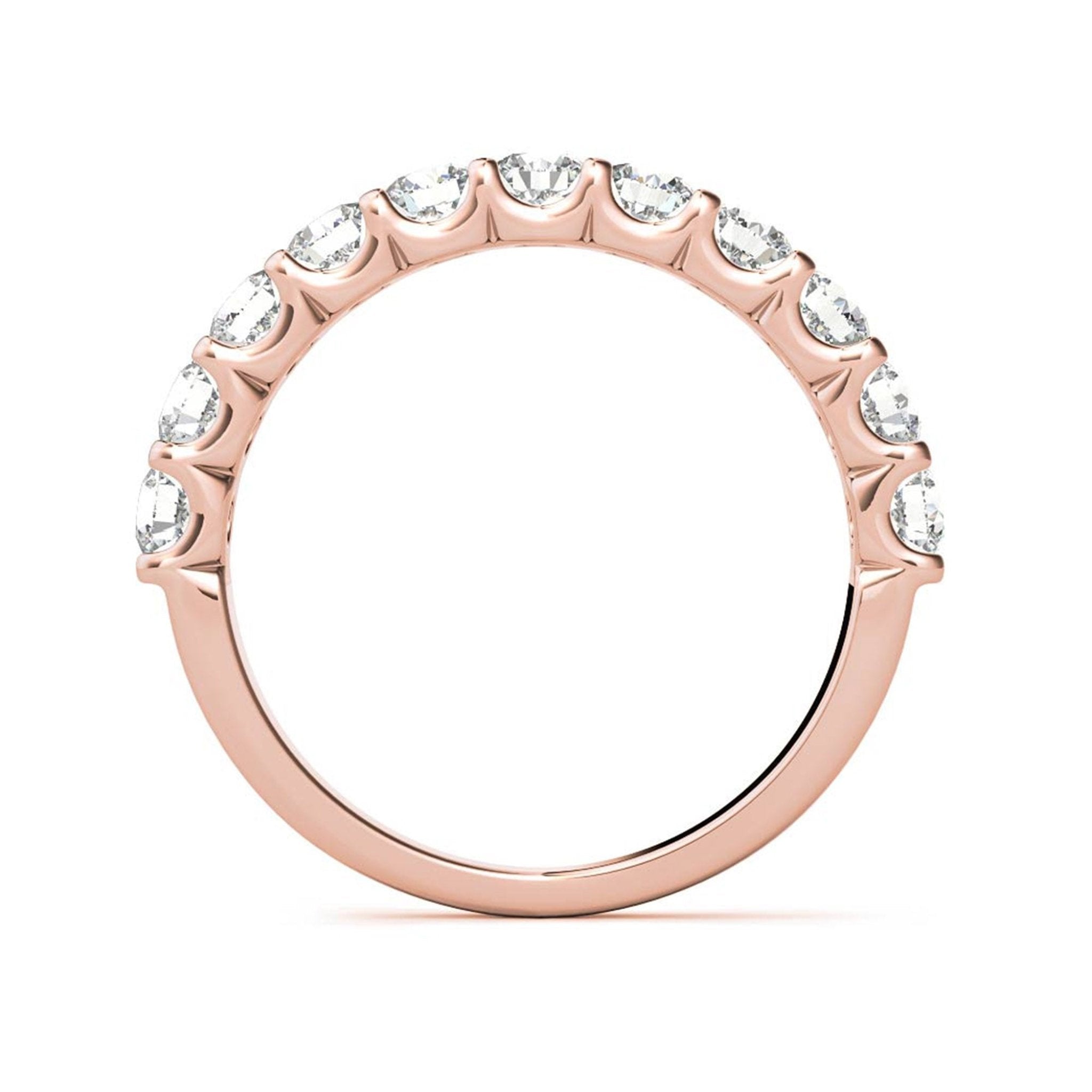 Rose Gold Silver Stunning Adjustable Half Circle Eternity Band For Women