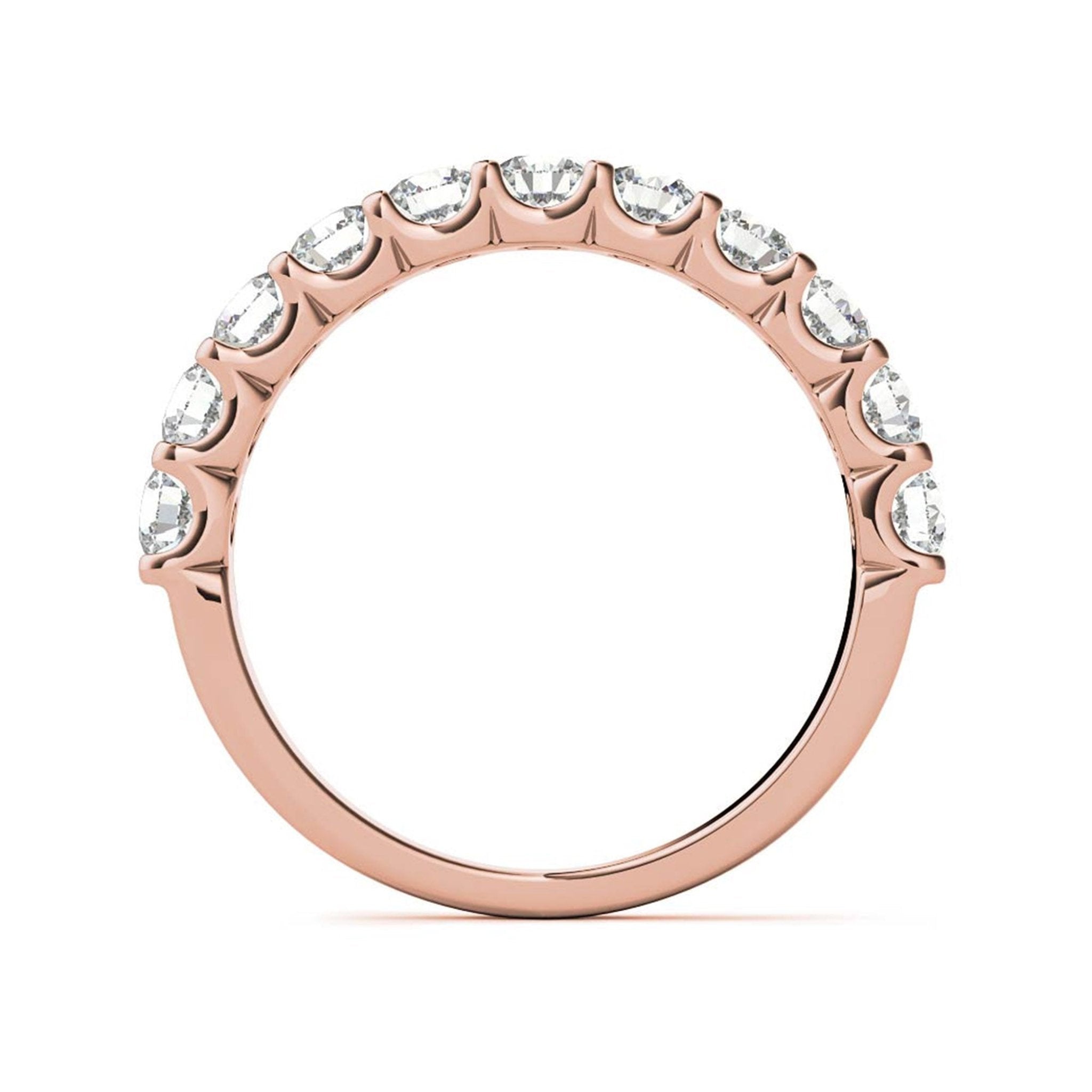 Rose Gold Silver Stunning Adjustable Half Circle Eternity Band For Women