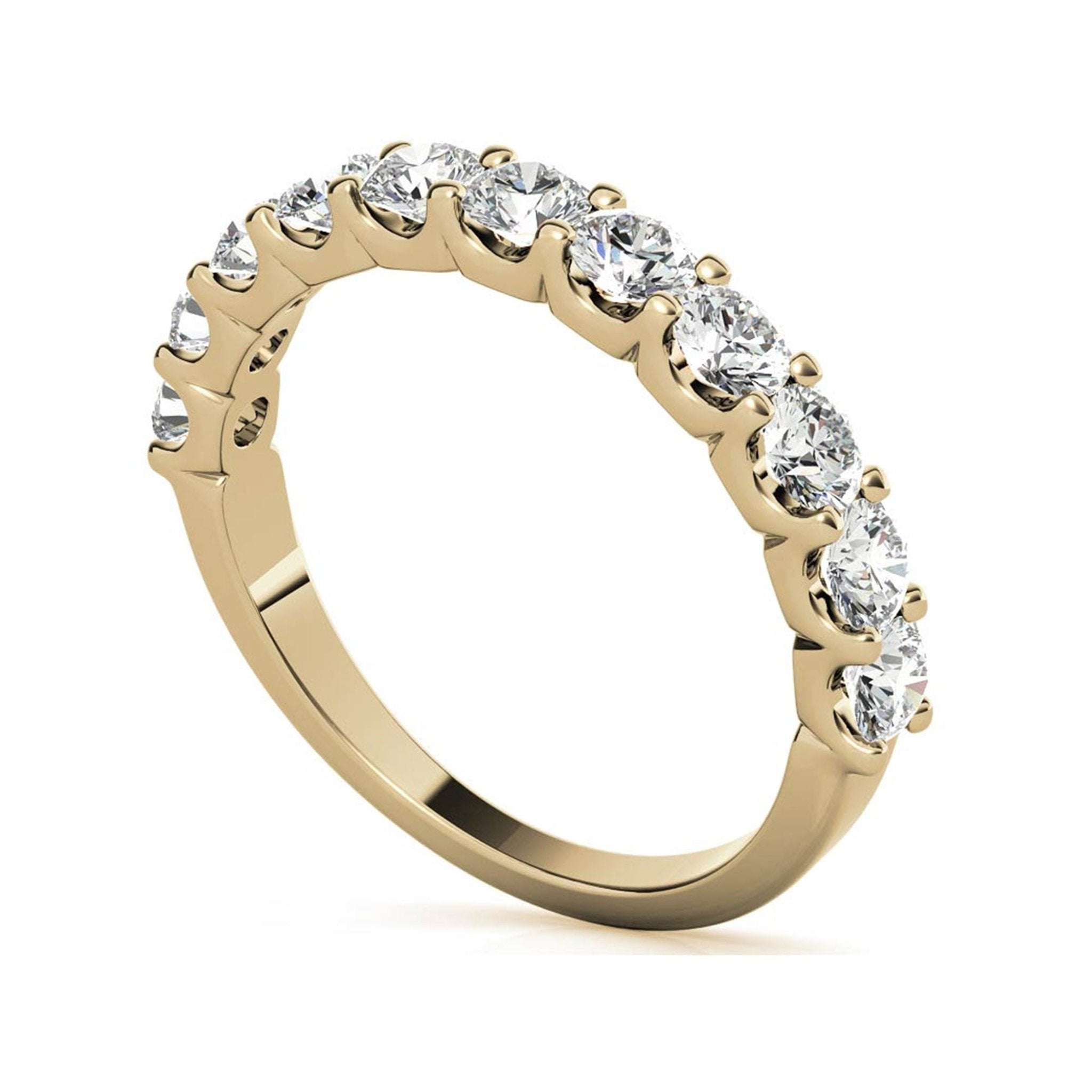 Yellow Gold Silver Adorable Adjustable Half Eternity Band For Women