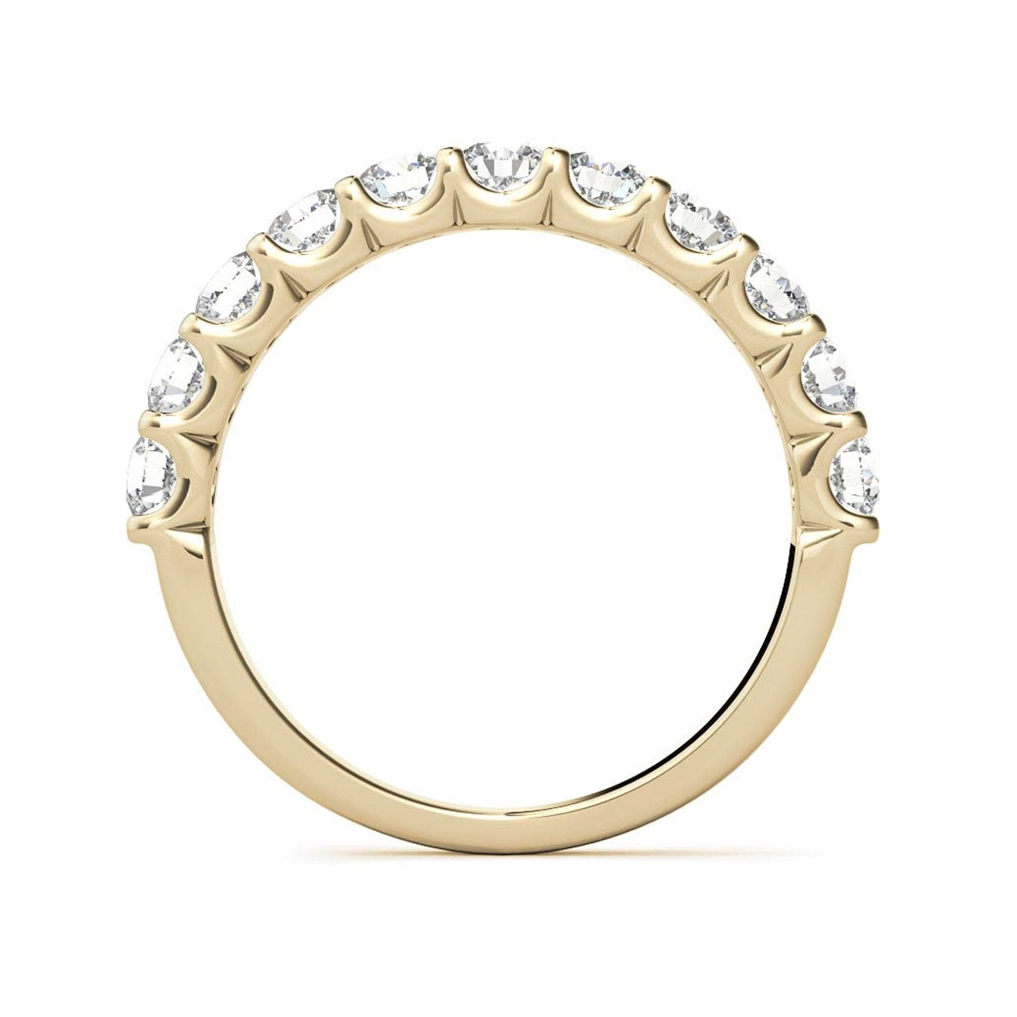 Yellow Gold Silver Adorable Adjustable Half Eternity Band For Women