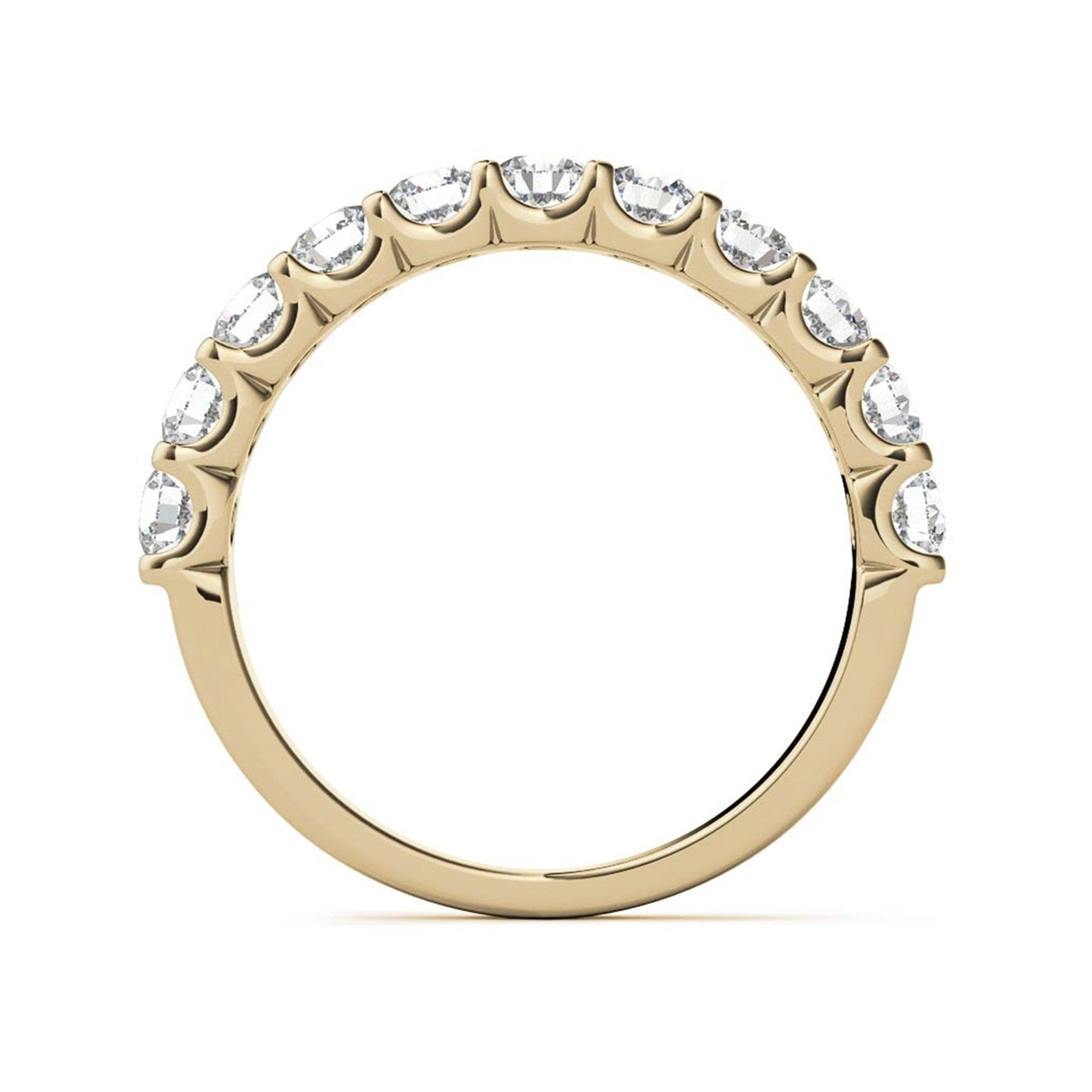 Yellow Gold Silver Adorable Adjustable Half Eternity Band For Women