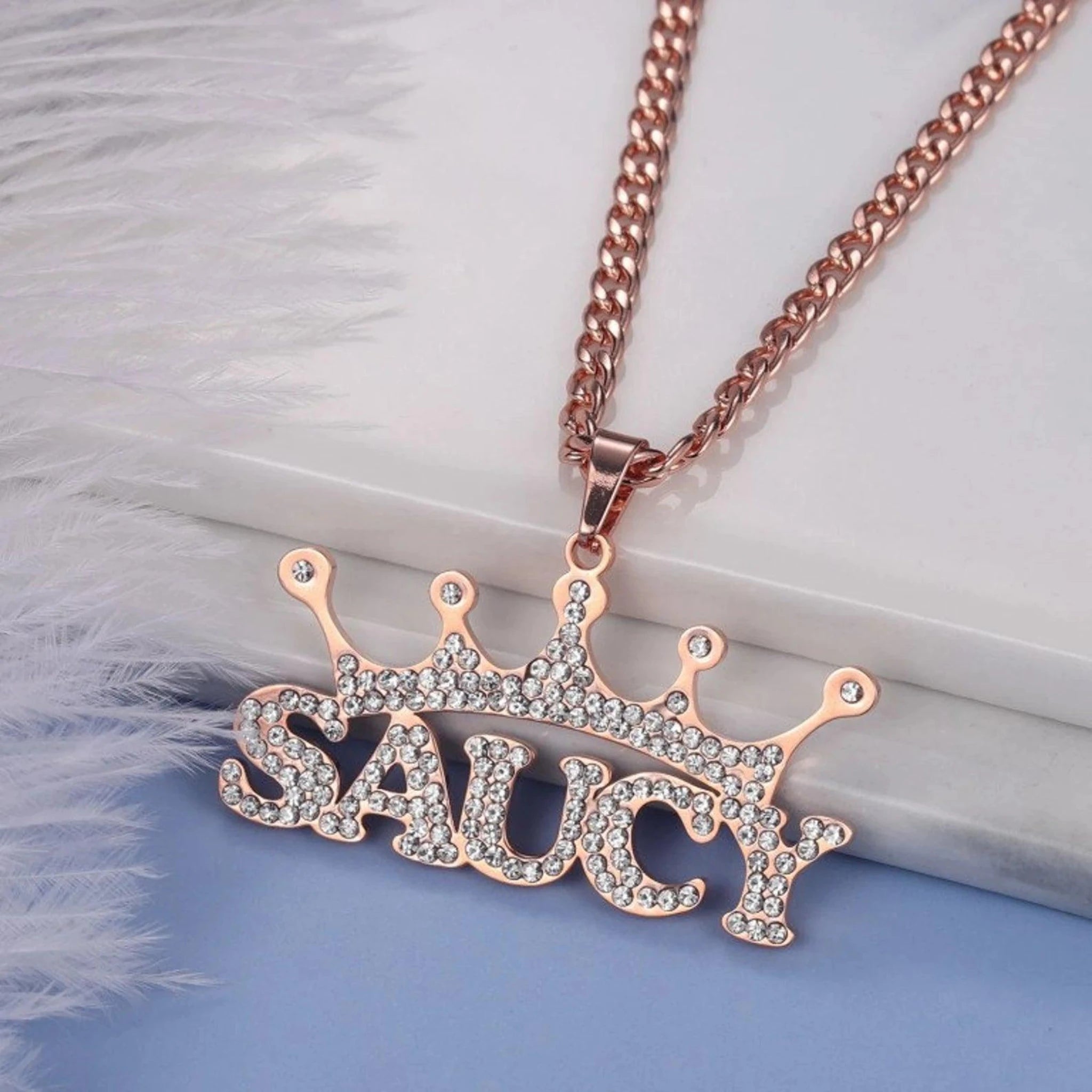 Custom Name Crown Adjustable Silver Yellow Gold Pendant For Women