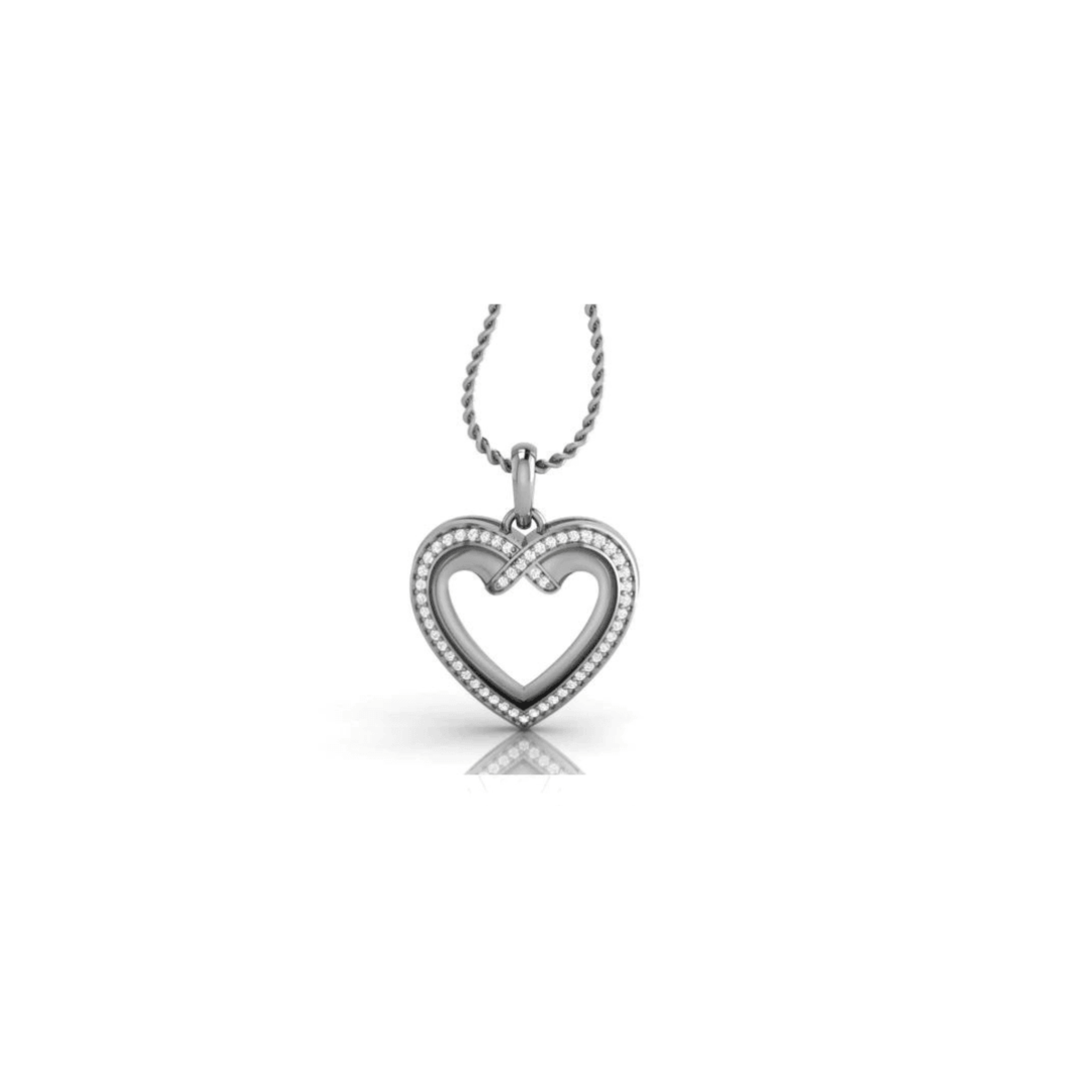 Auory 925 Sterling Silver Heart Pendant AUPH-04 - Auory