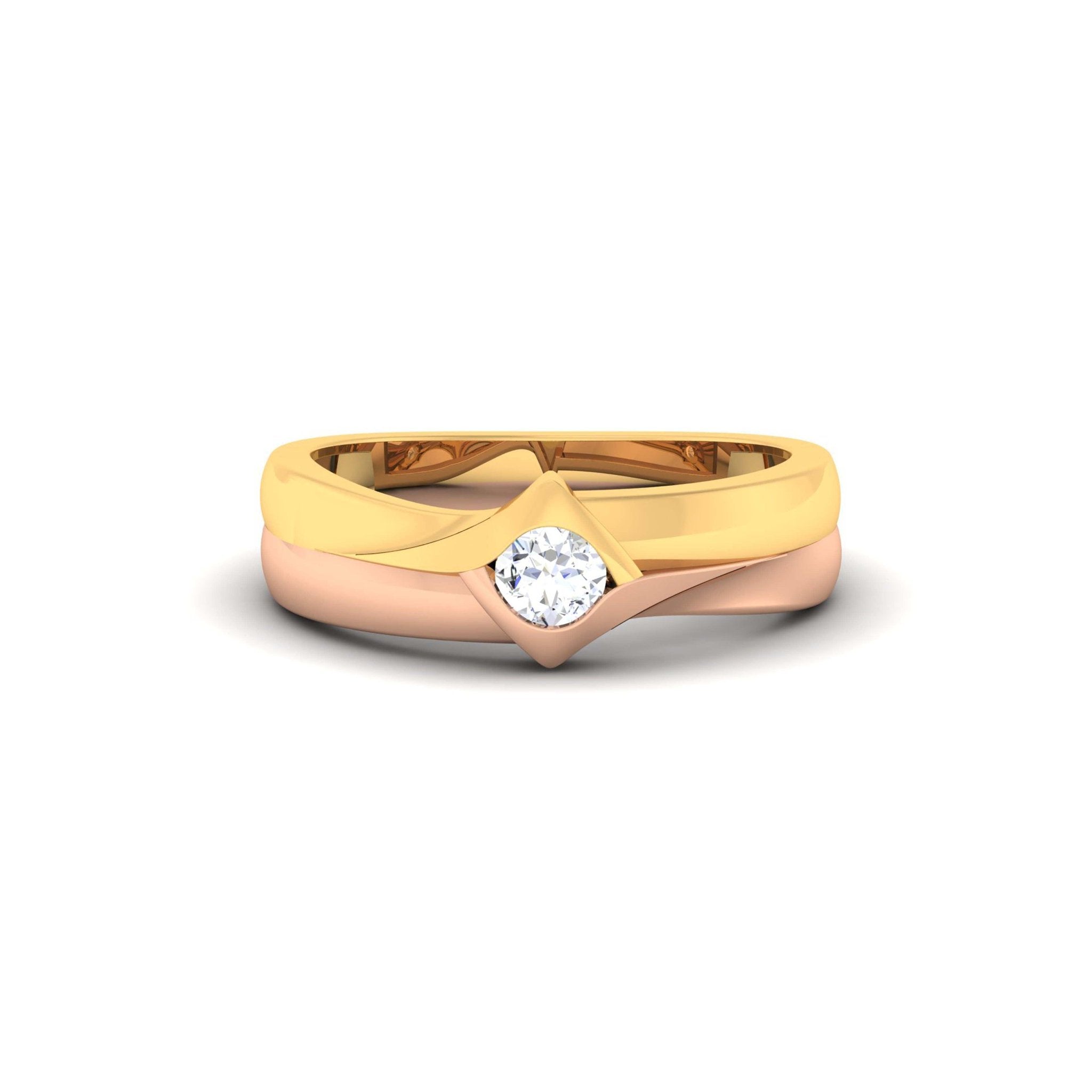 Adjustable Elegant Silver Rose & Yellow Gold Dual-Tone Band