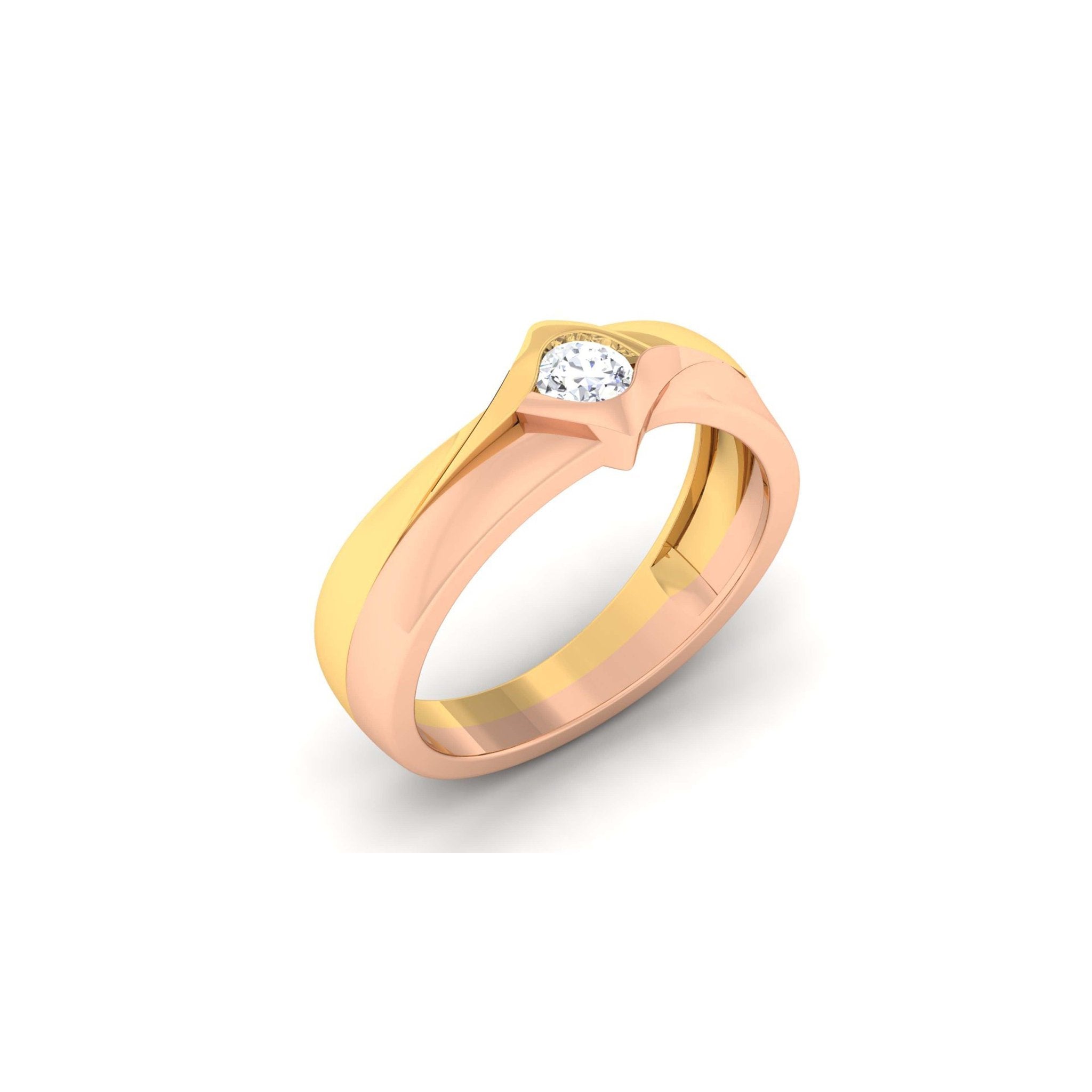 Adjustable Elegant Silver Rose & Yellow Gold Dual-Tone Band