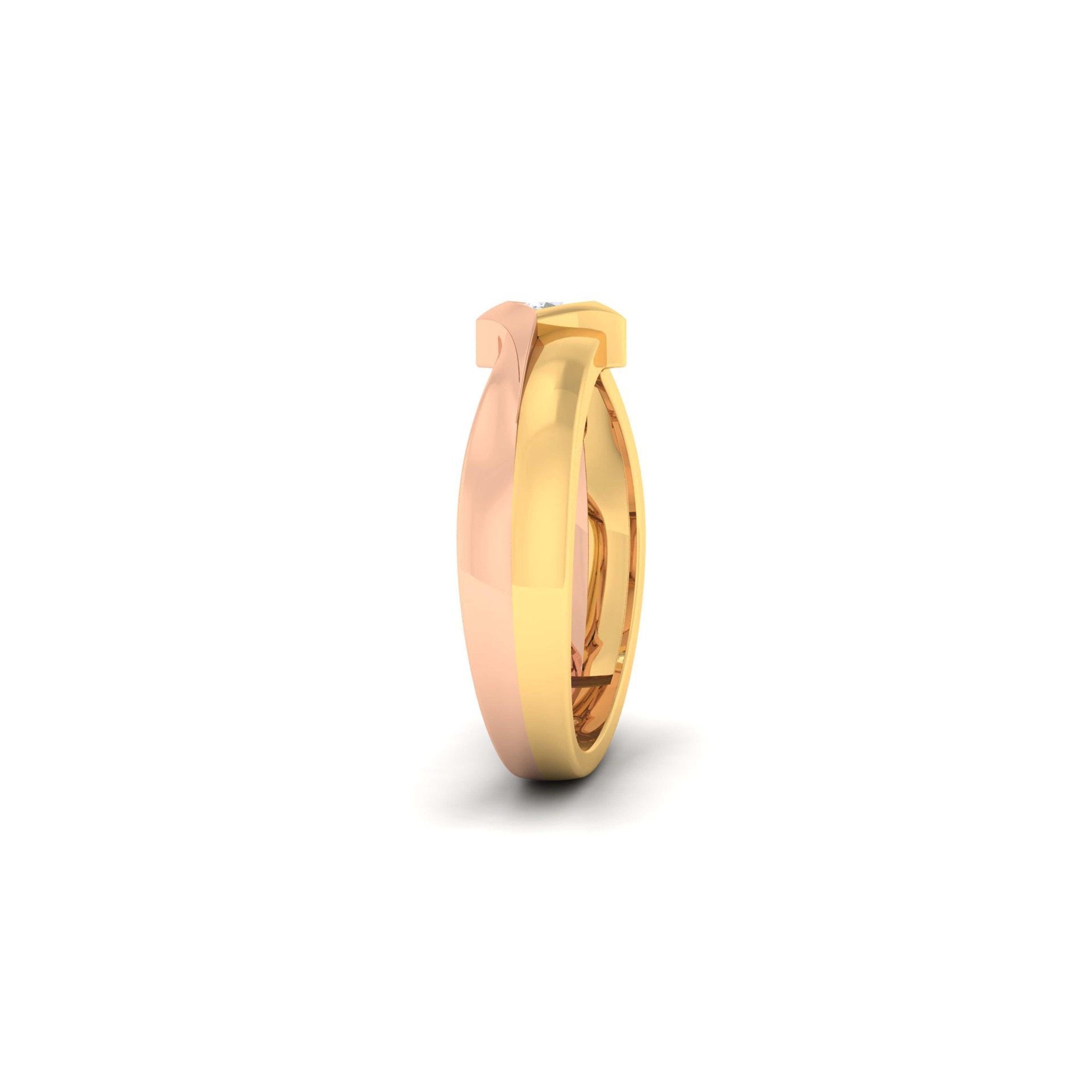 Adjustable Elegant Silver Rose & Yellow Gold Dual-Tone Band