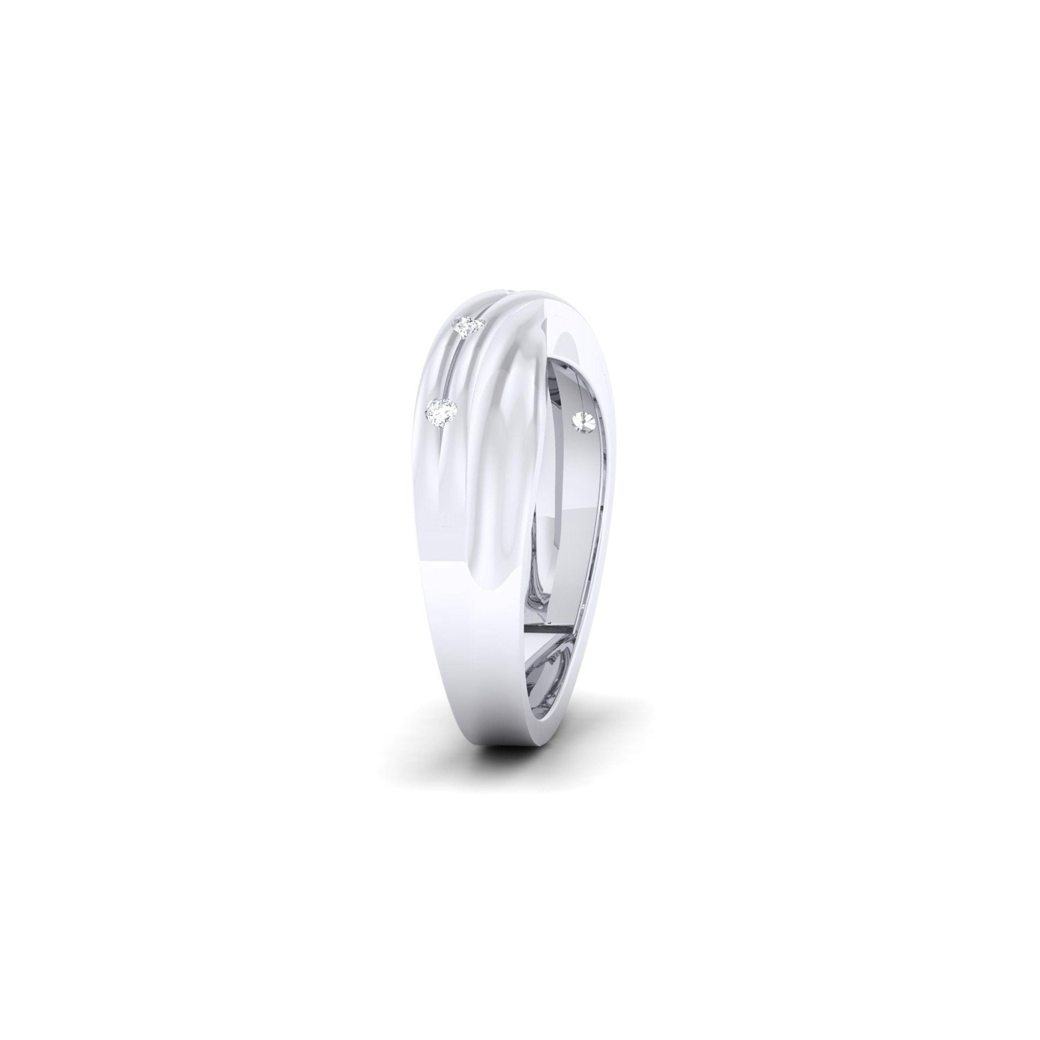 Adjustable Sleek Silver White Gold Crossover Band