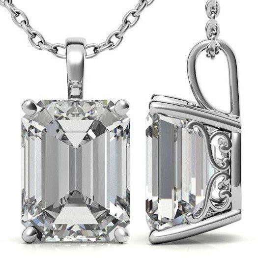 925 Sterling Silver Gleaming Rectangle Solitaire Set of earrings and Pendant