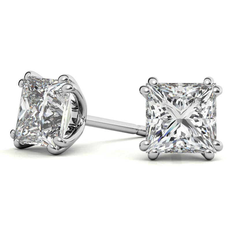 925 Sterling Silver Dimensional Delights Solitaire Earring AUS-555