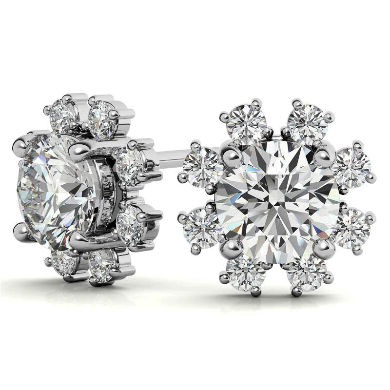925 Sterling Silver Elegance Solitaire Earring AUS-559