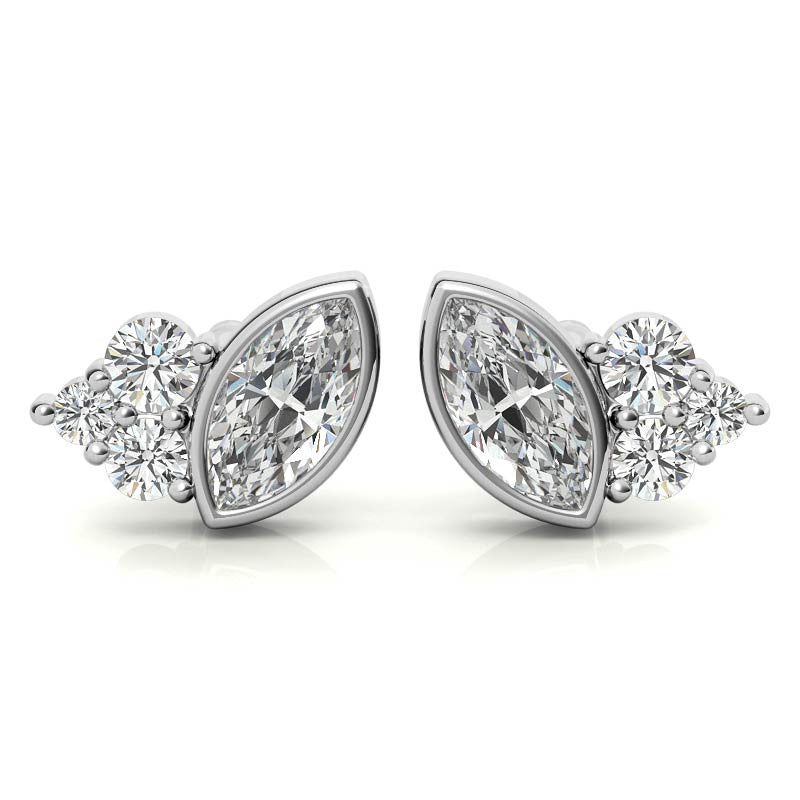 925 Sterling Silver Oval Opulence danburite Solitaire Earrings AUS-570