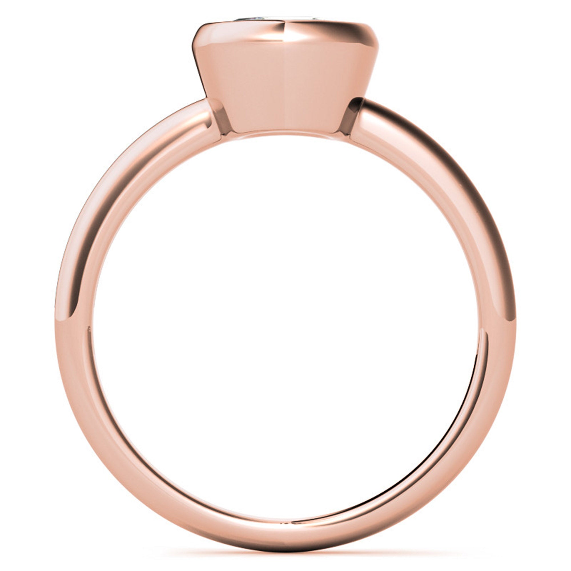 Sterling Silver Cushion-Cut Diamond Adjustable  Engagement Rose Gold Ring For Woman