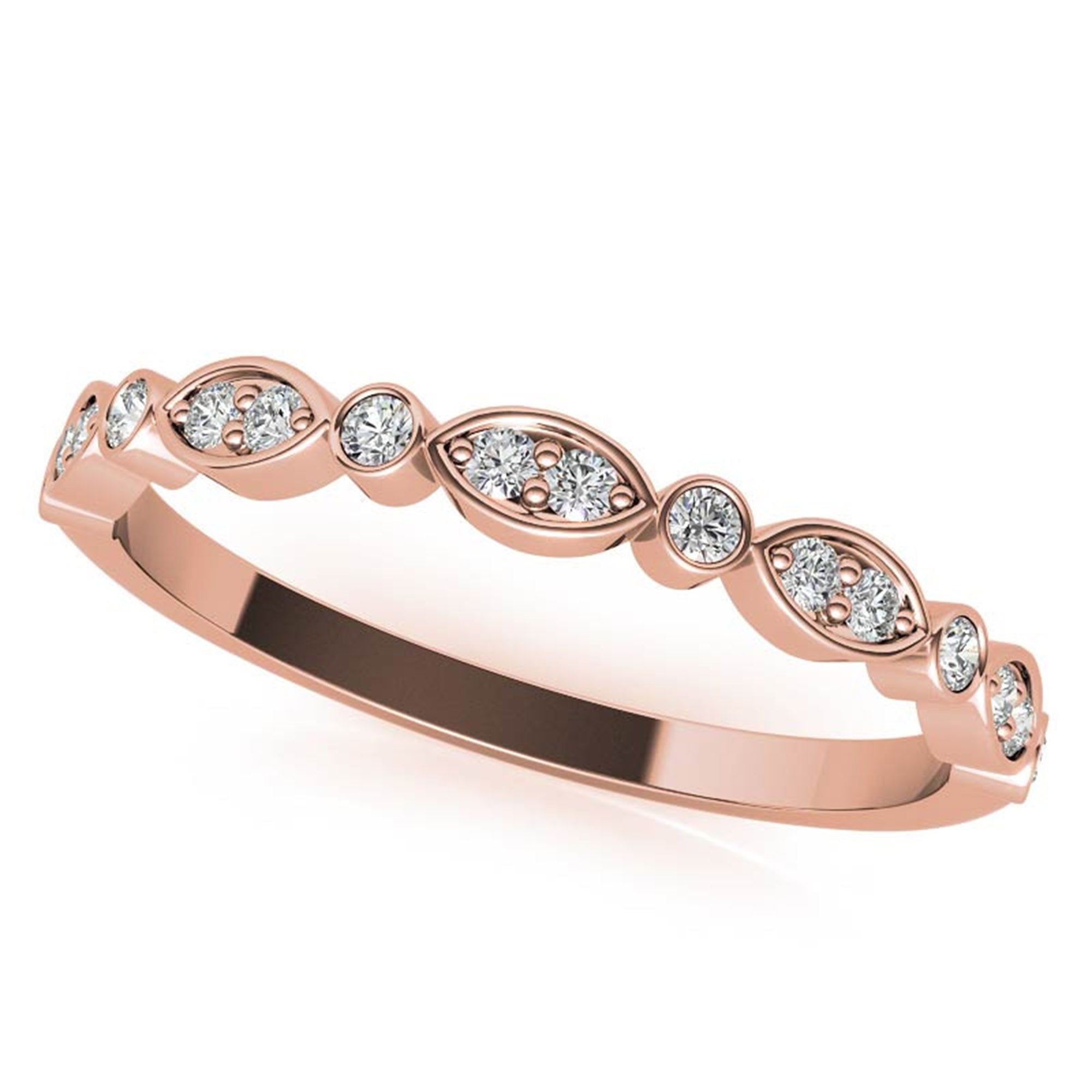 Adjustable Sterling Silver Dazzling Rose Gold Vintage-Inspired Diamond Halo Engagement Ring For Women