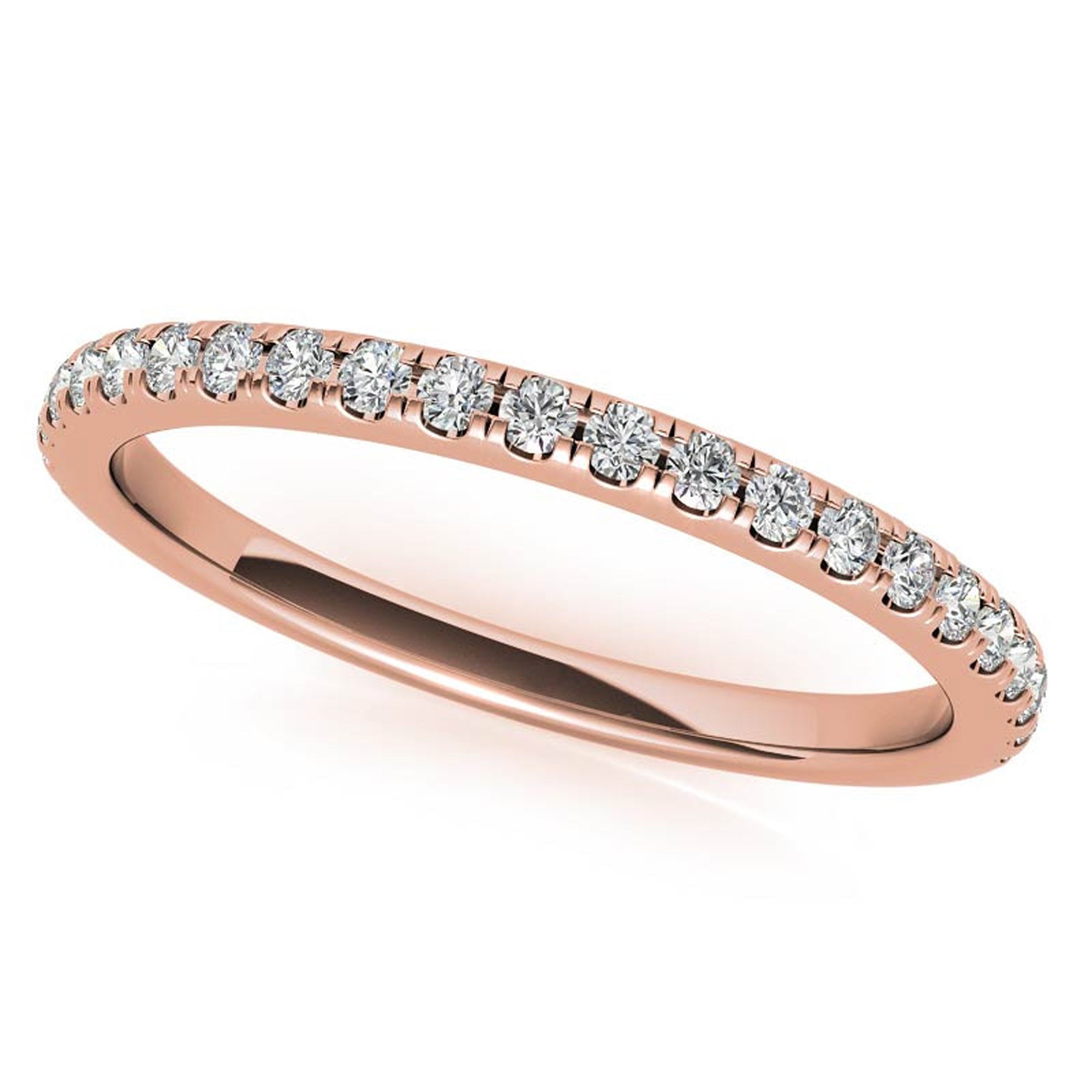 Sterling Silver Three-Stone Setting Adjustable Classic Rose Gold  Engagement Ring For Women