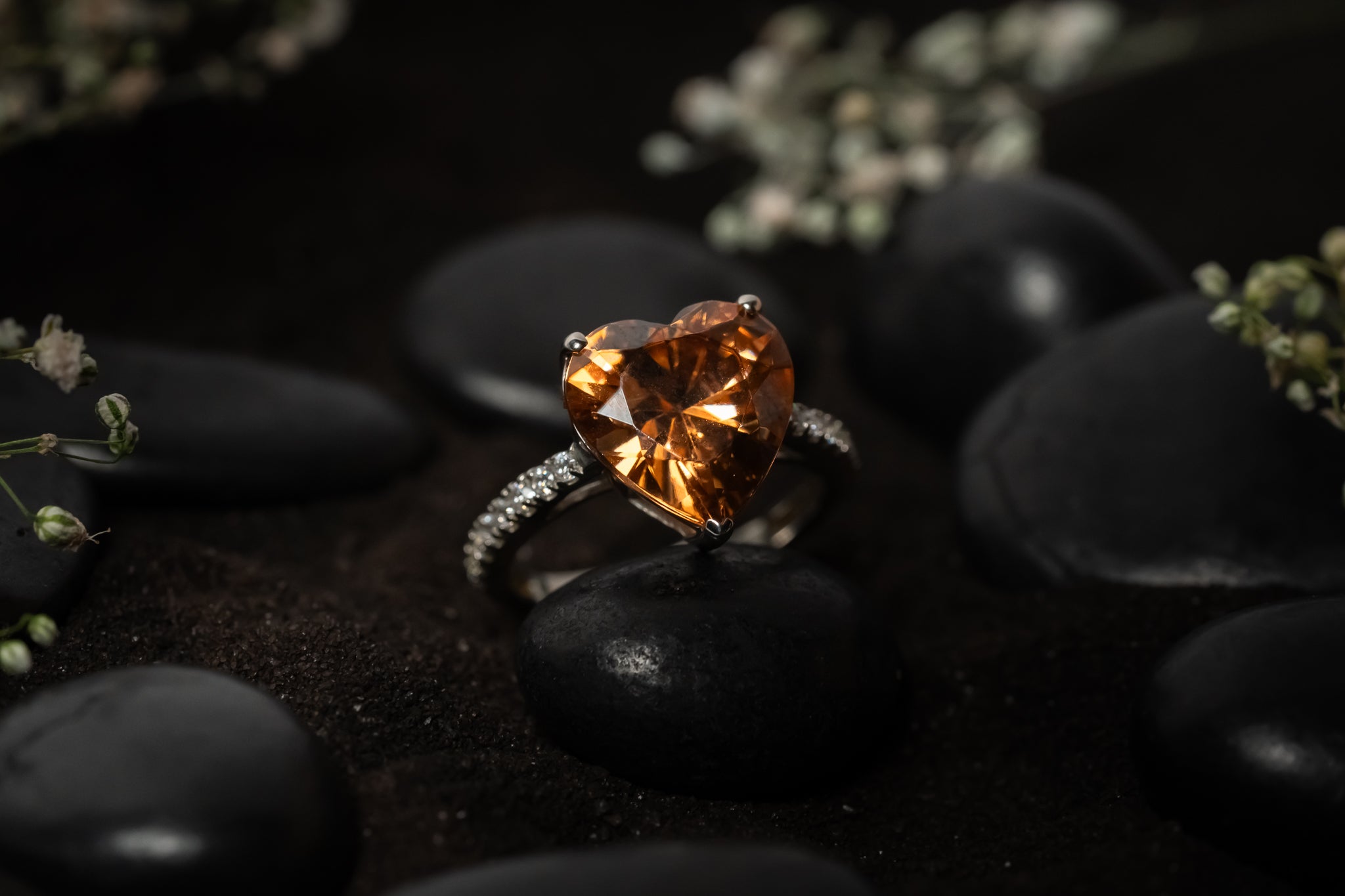 Marmalade Heart Shaped Adjustable Ring