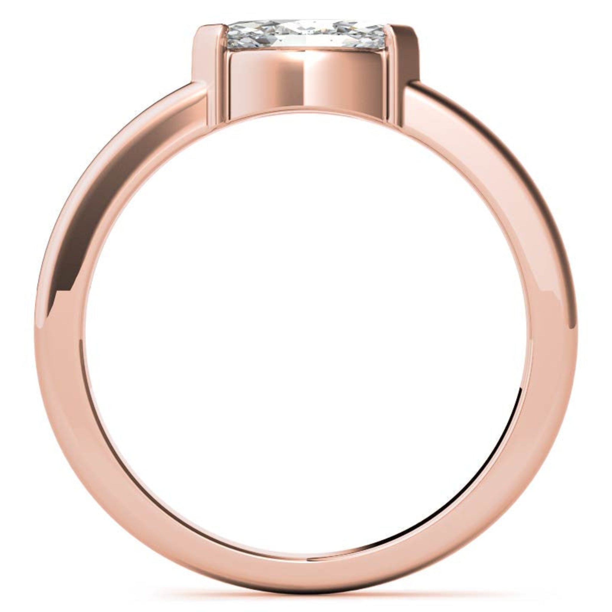 Rose Gold Silver Timeless Solitaire Adjustable Marquise Oval-Set Ring For Woman