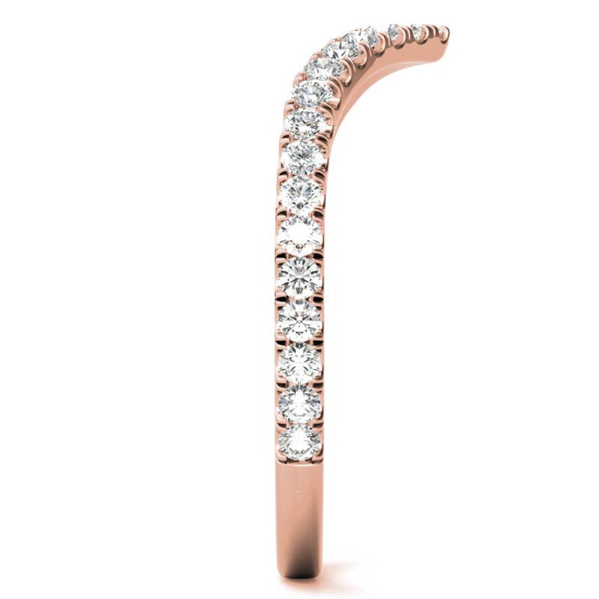 Rose Gold Silver Stacked Adjustable V-Curve Wishbone Ring For Woman