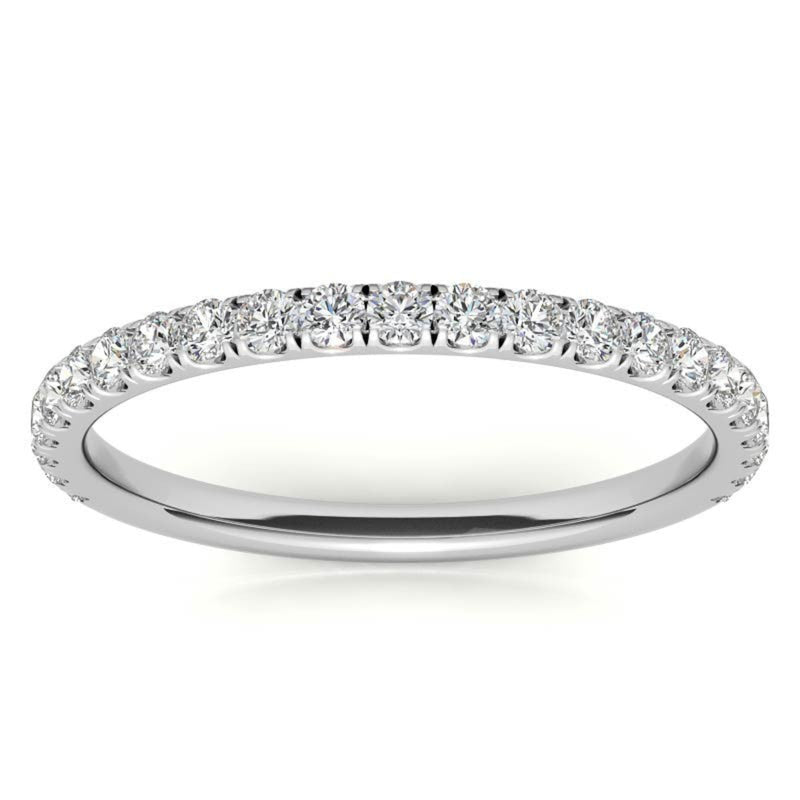 Sterling Silver Delicate Adjustable Round Studded Diamonds White Gold Ring For Women