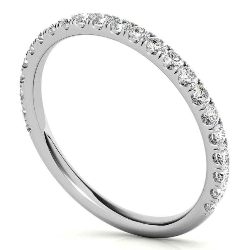 Sterling Silver Delicate Adjustable Round Studded Diamonds White Gold Ring For Women