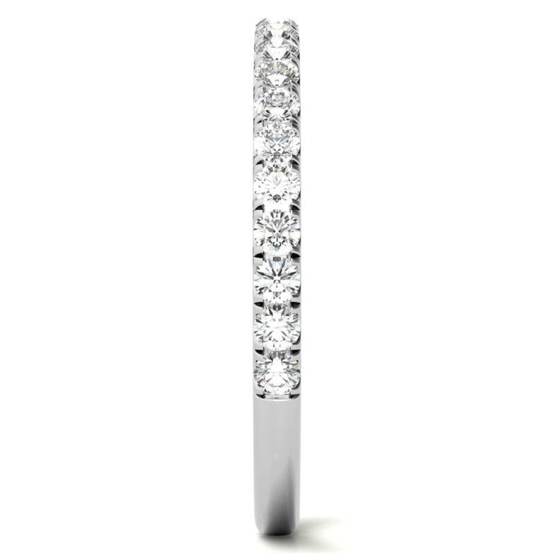 Sterling Silver Delicate Adjustable Round Studded Diamonds White Gold Ring For Women