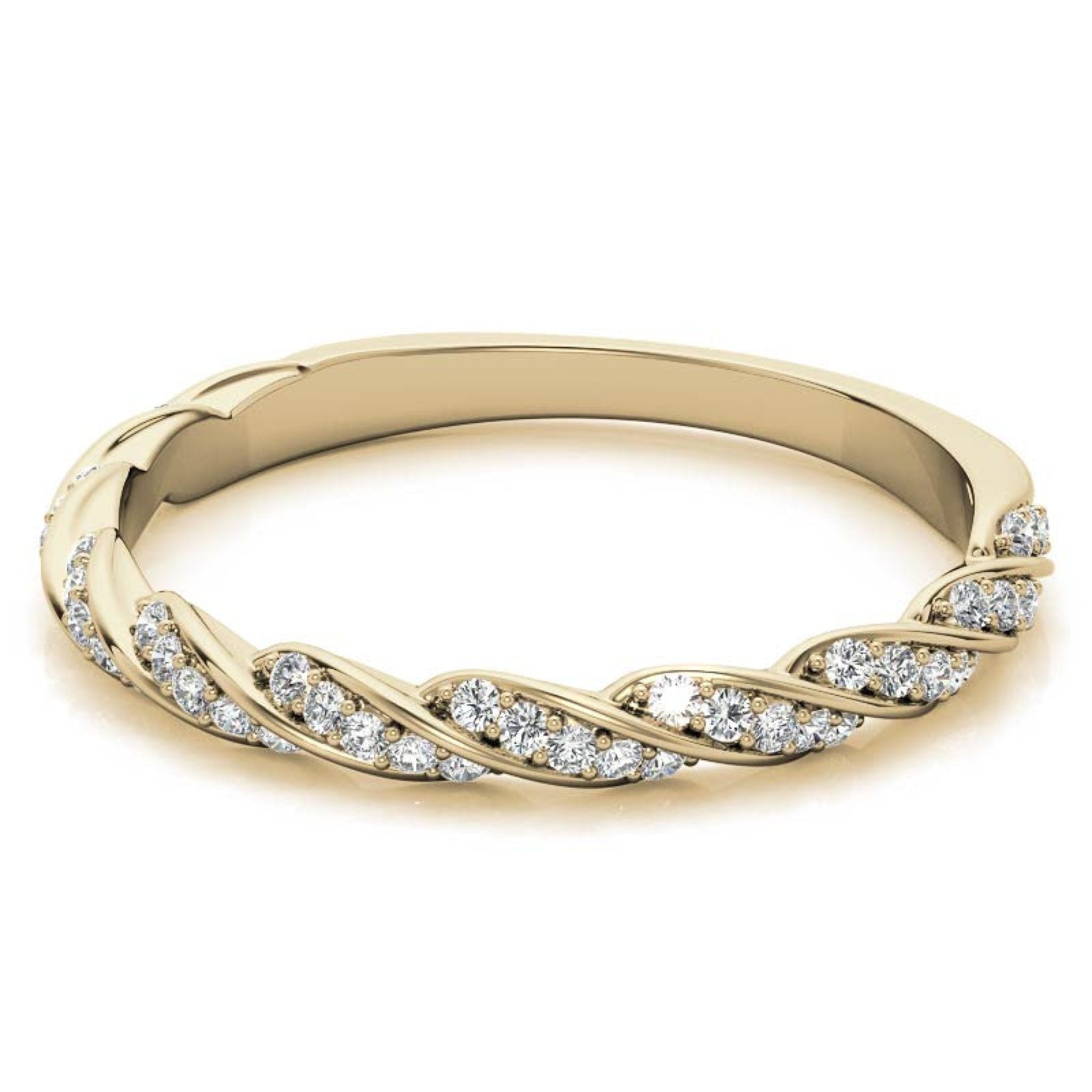 Yellow Gold Silver Twist Loop Adjustable Infinity Braided Ring For Woman