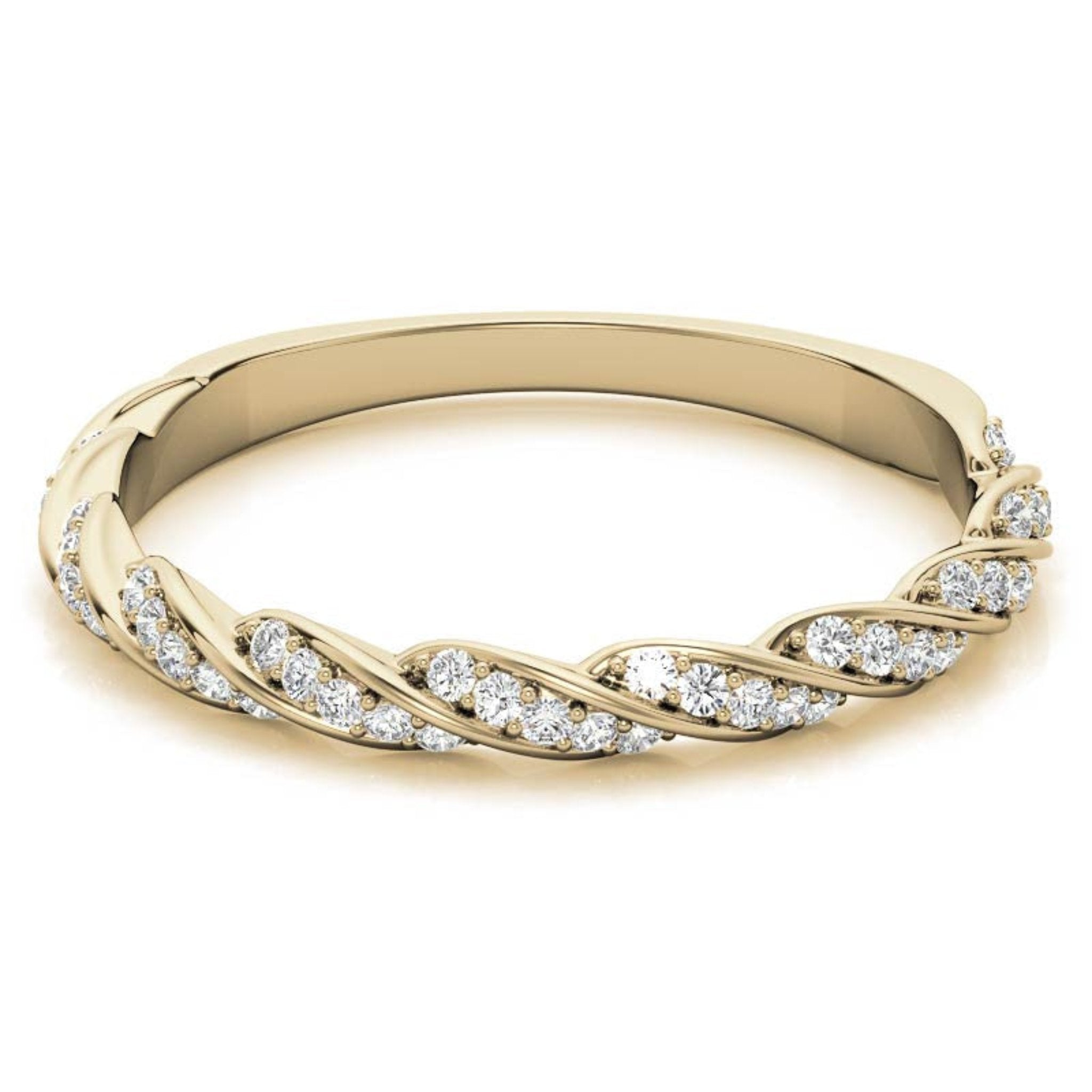 Yellow Gold Silver Twist Loop Adjustable Infinity Braided Ring For Woman