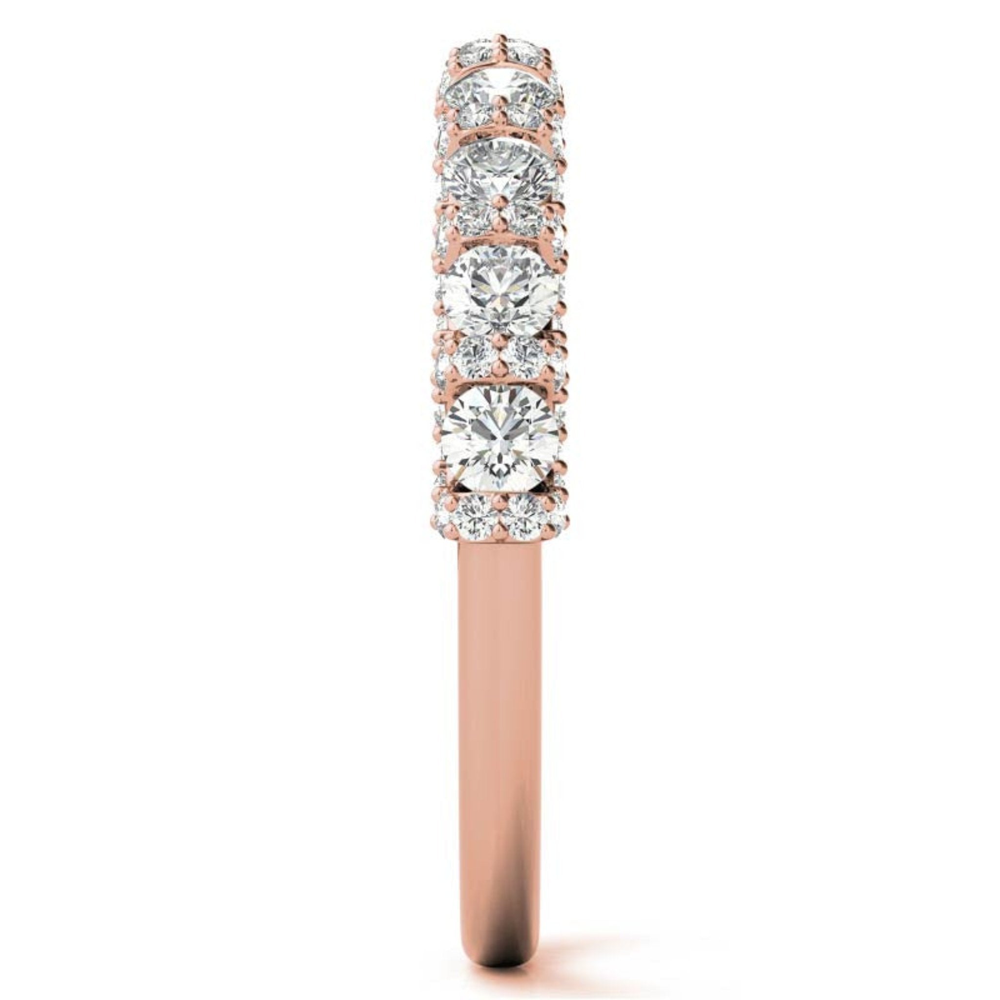 Rose Gold Silver Luxurious Adjustable Half-Circle Ring For Woman