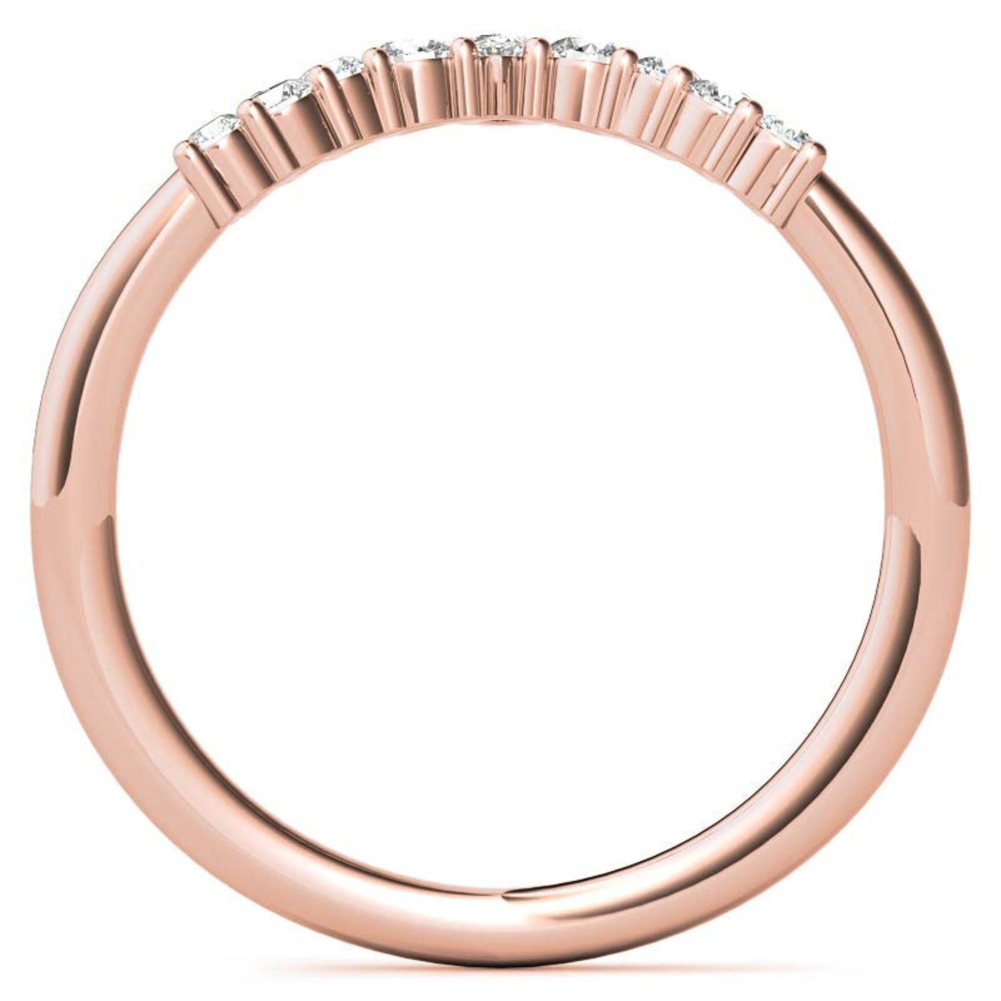 Rose Gold Silver Stacking Adjustable Marquise Wishbone V-Contour Ring for Women