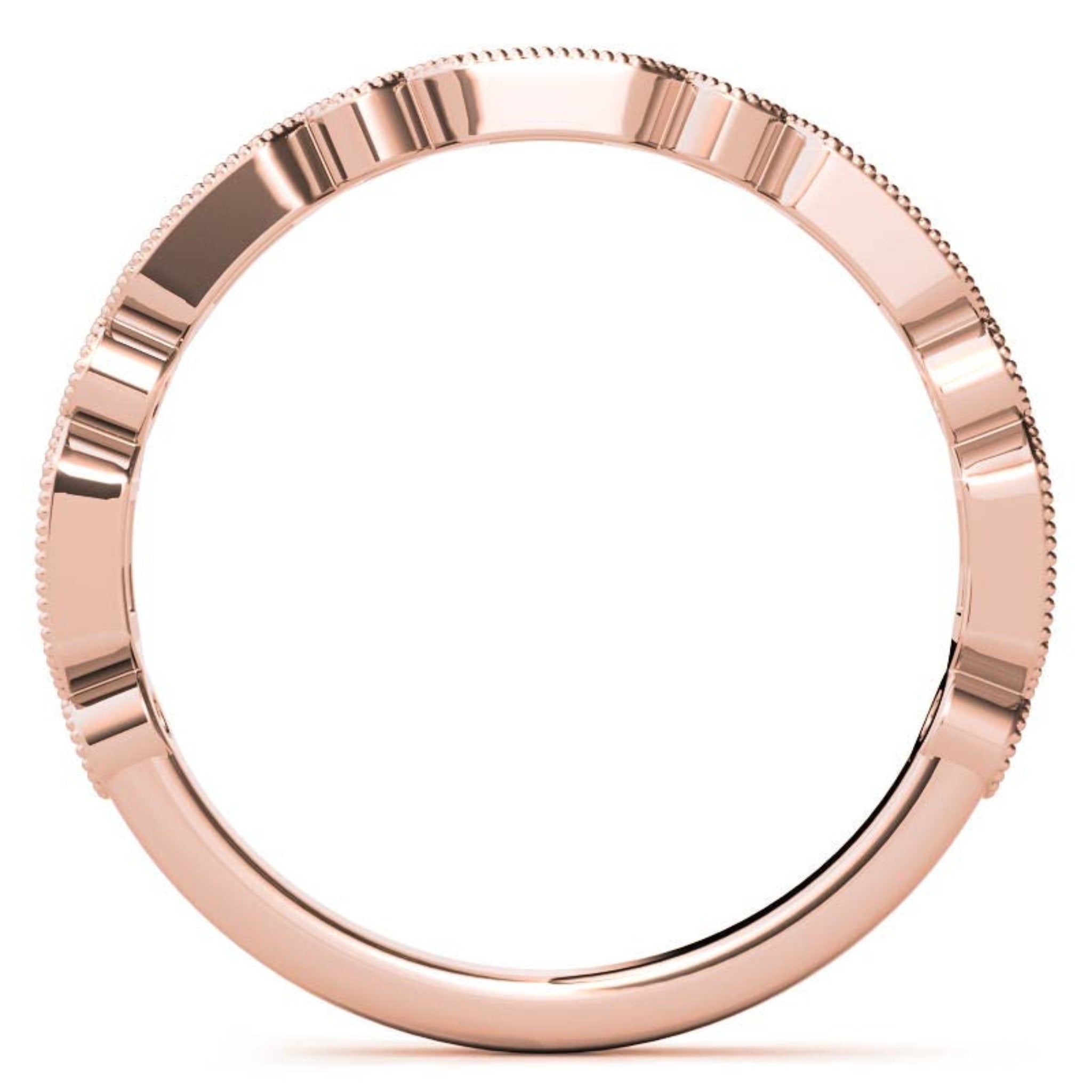 Rose Gold Silver Vintage-Inspired Adjustable Half-Eternity Ring For Woman