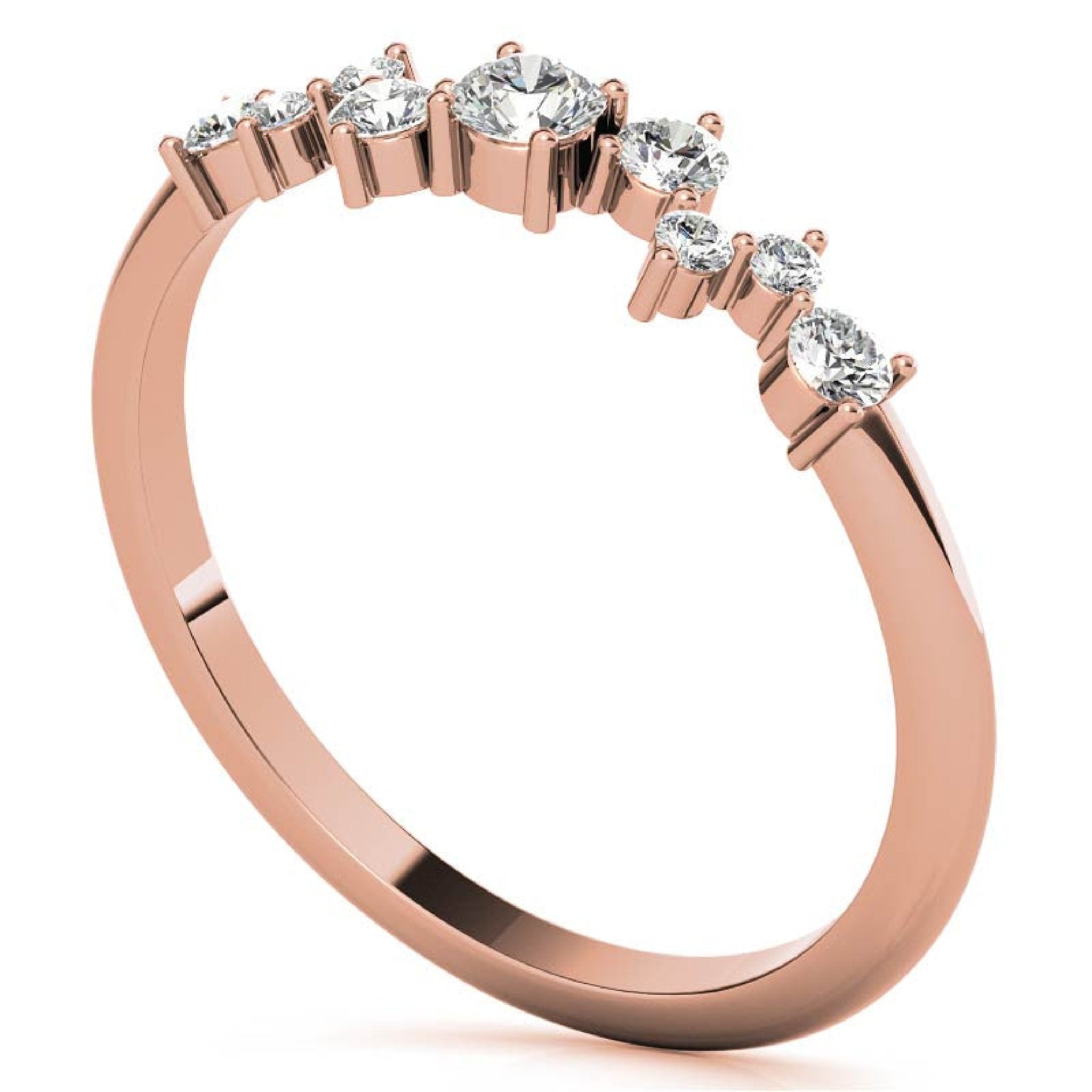 Rose Gold Silver Unique Cluster Adjustable Cascading Miracle Ring For Woman