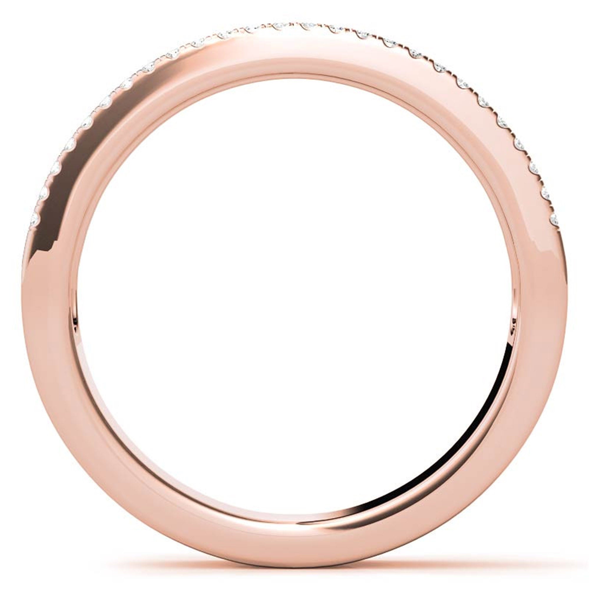 Adjustable Sterling Silver Elegant Rose Gold Baguette and Round Diamond Band For Women