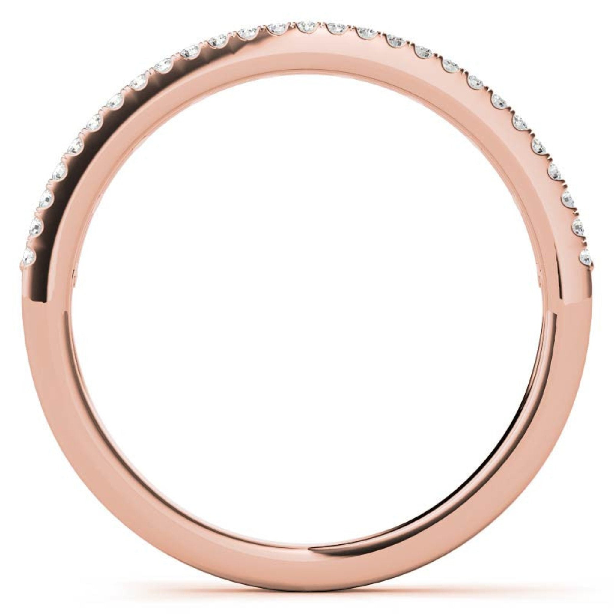 Rose Gold Silver Eternity Dual-Row Adjustable Baguette Round Cut Ring For Woman