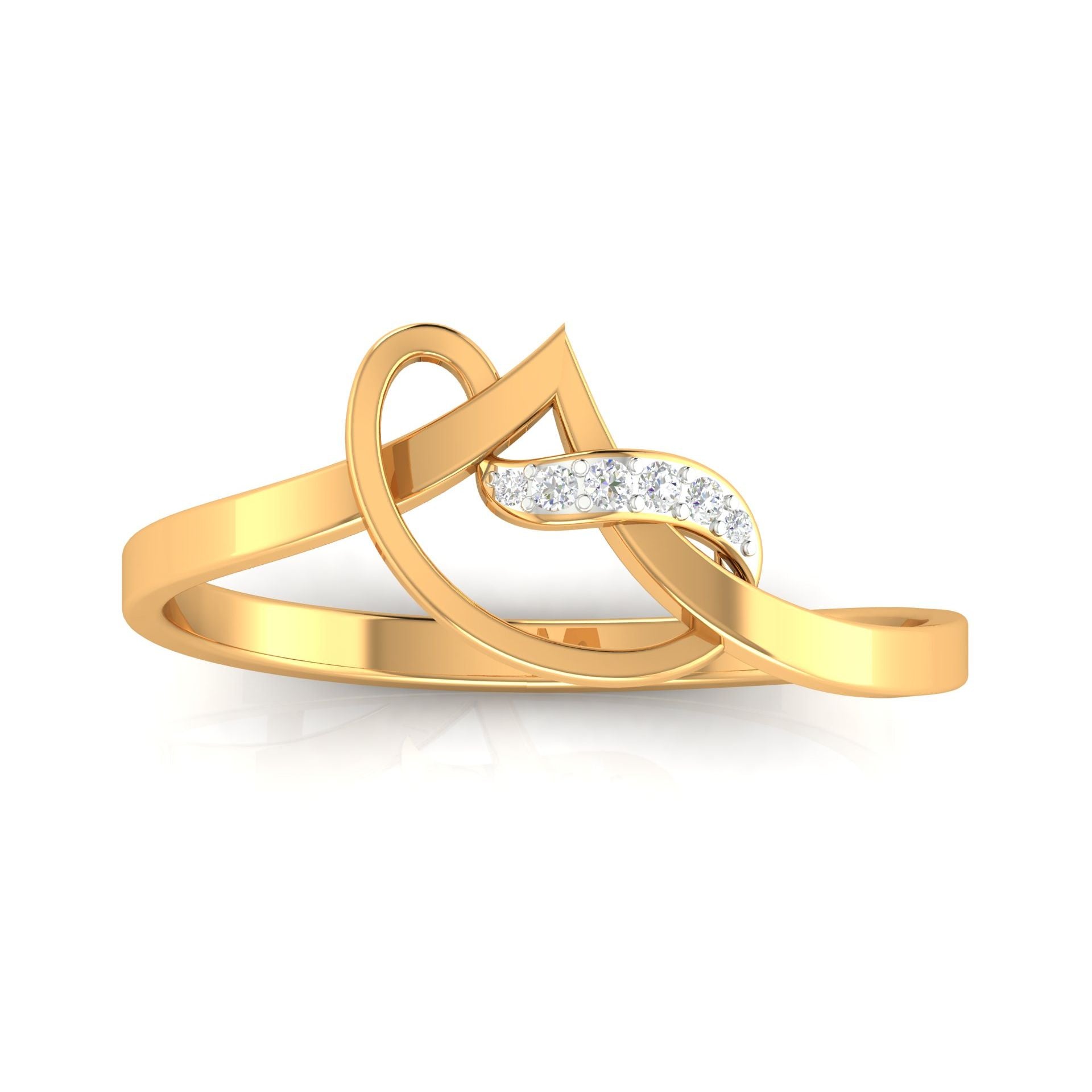 Silver Yellow Gold Adjustable Knot Pattern Modern Chic Ring for Women