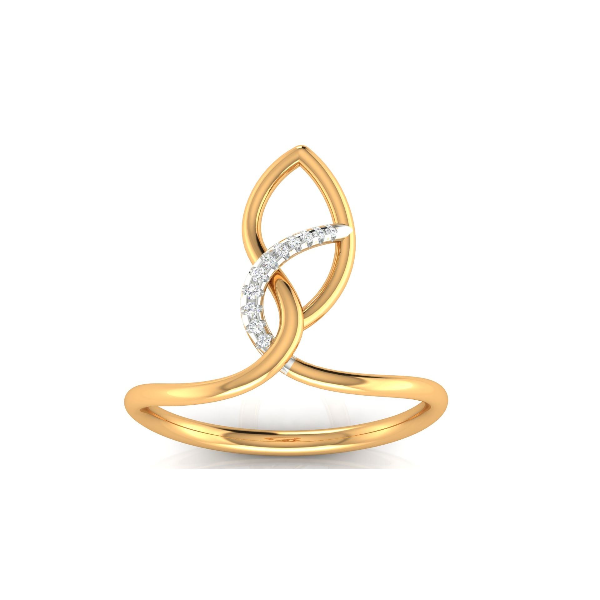 Silver Yellow Gold Adjustable Unconventional Twisted Artistic Modern Ring for Women