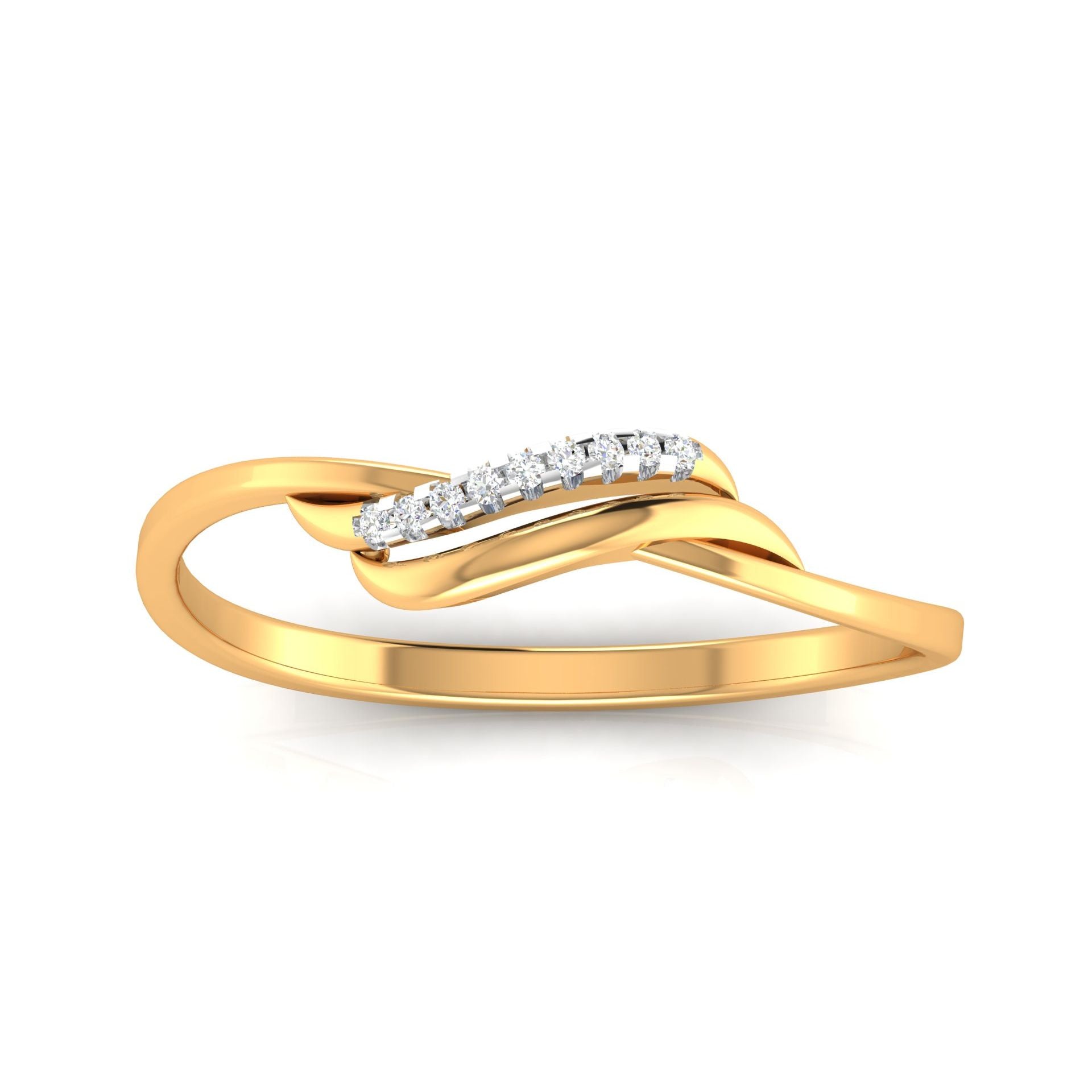 Silver Yellow Gold Plated Adjustable Twisted Elegant Ring For Women