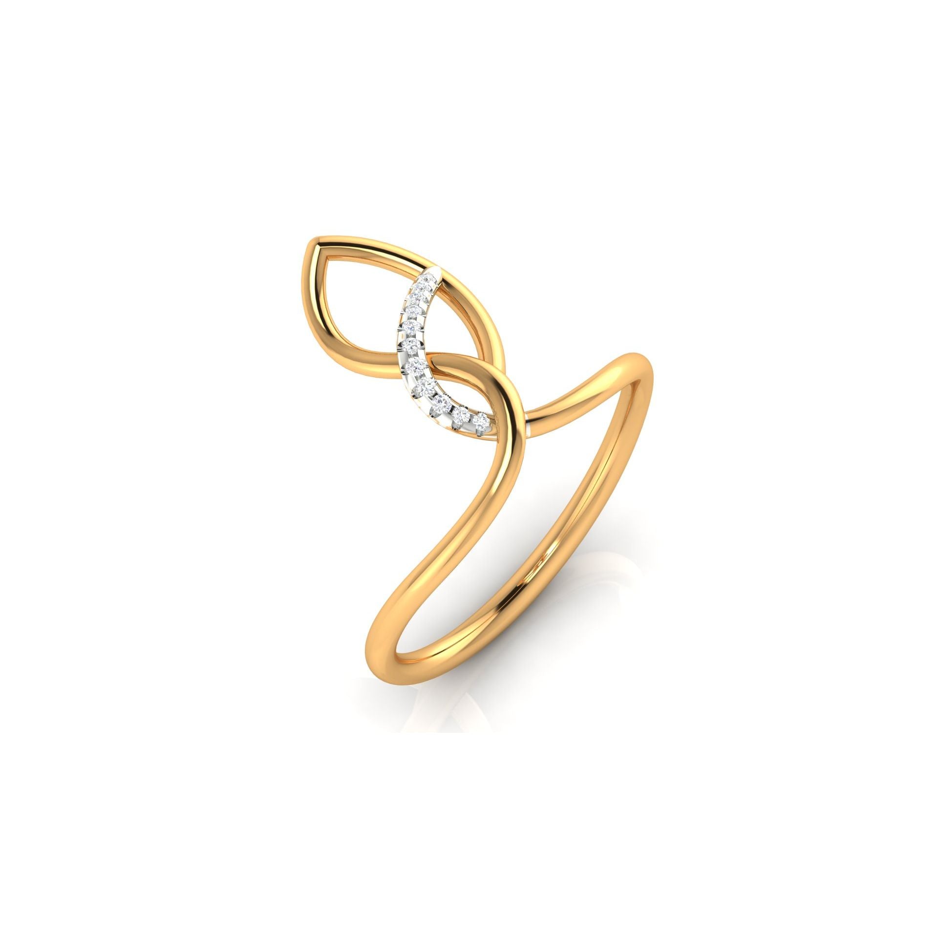 Silver Yellow Gold Adjustable Unconventional Twisted Artistic Modern Ring for Women