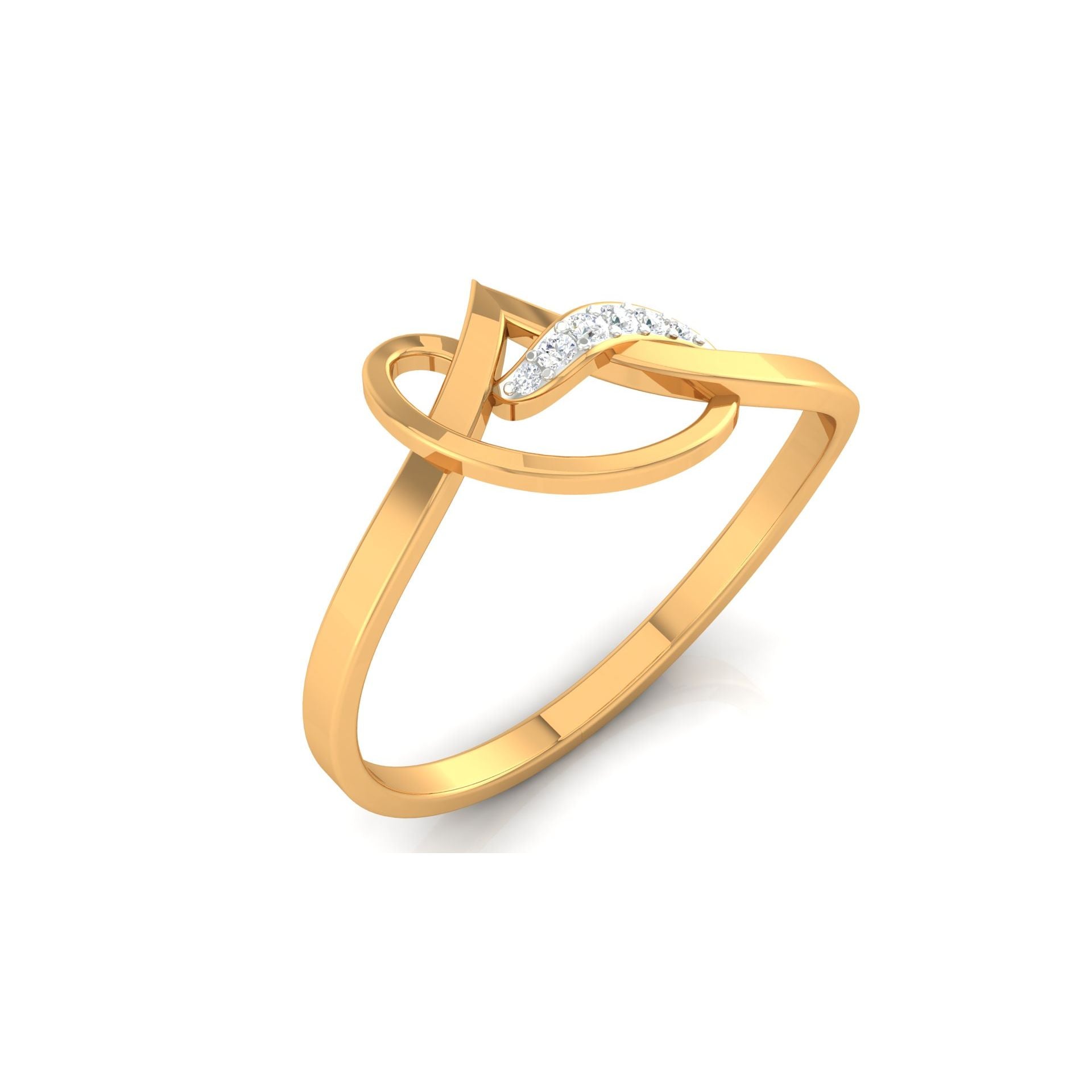 Silver Yellow Gold Adjustable Knot Pattern Modern Chic Ring for Women